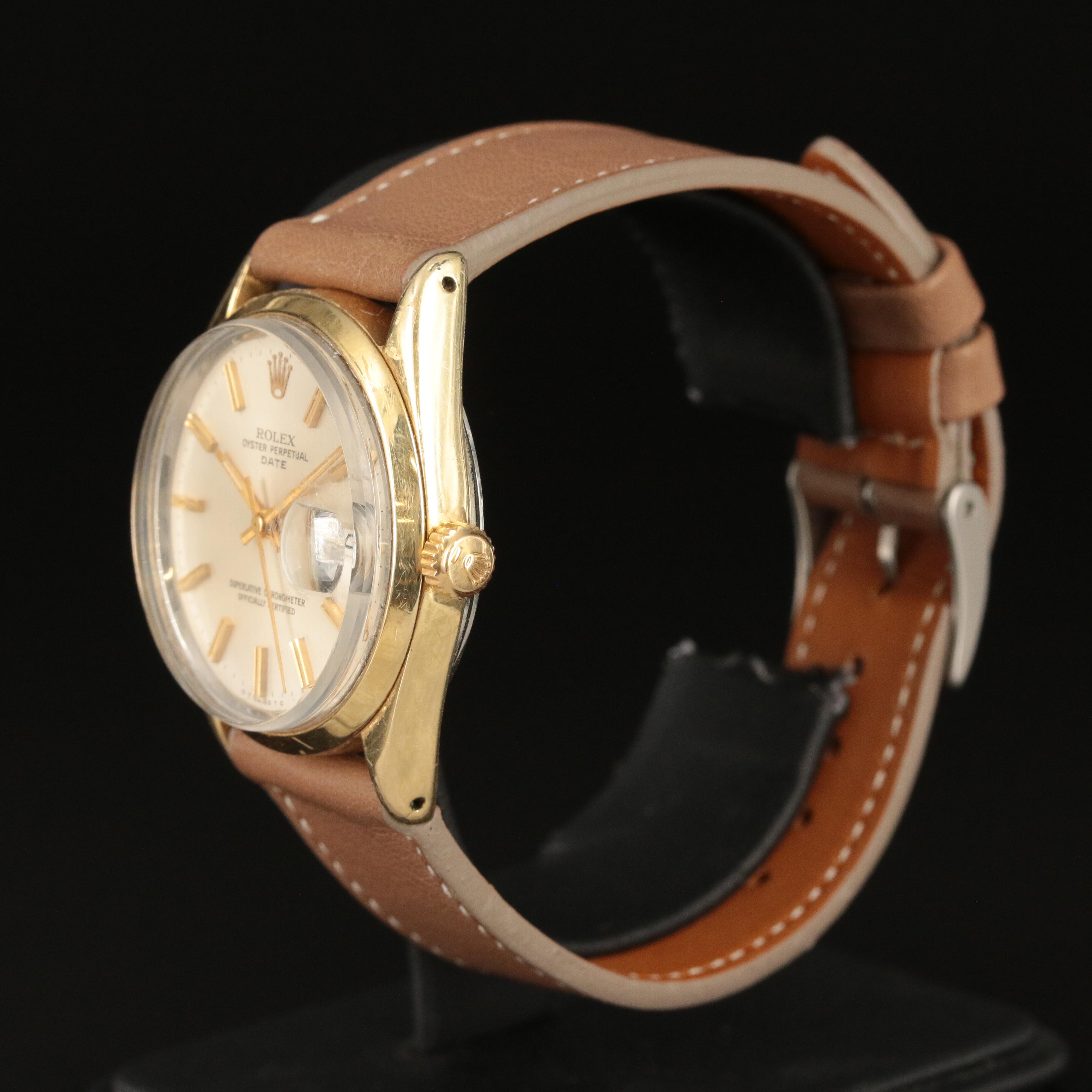1972 Rolex Oyster Perpetual Date Gold Shell Watch