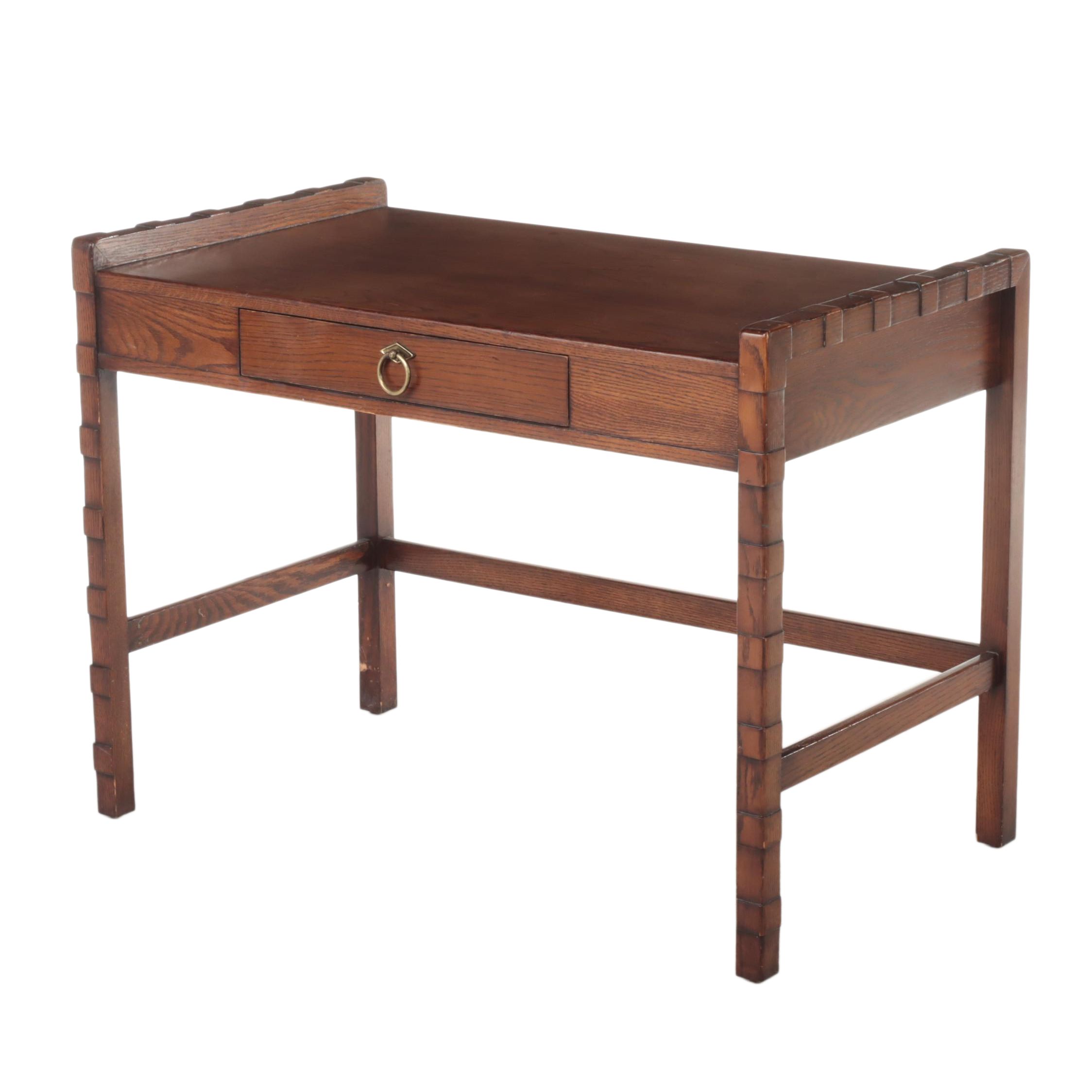 Romweber Regency Style Oak Desk, 1970s