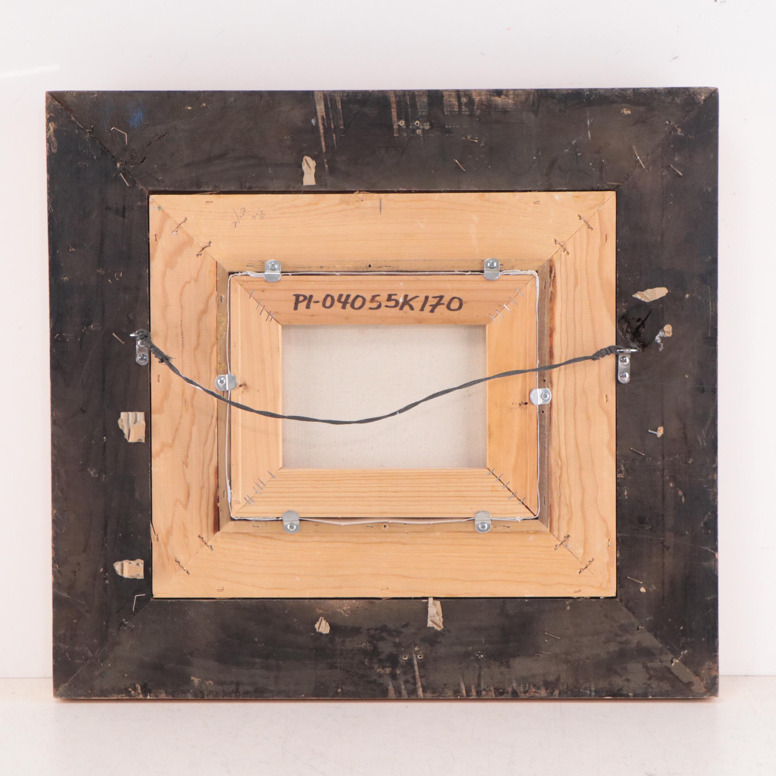 Landscape Oil Painting of Pond and Flowers