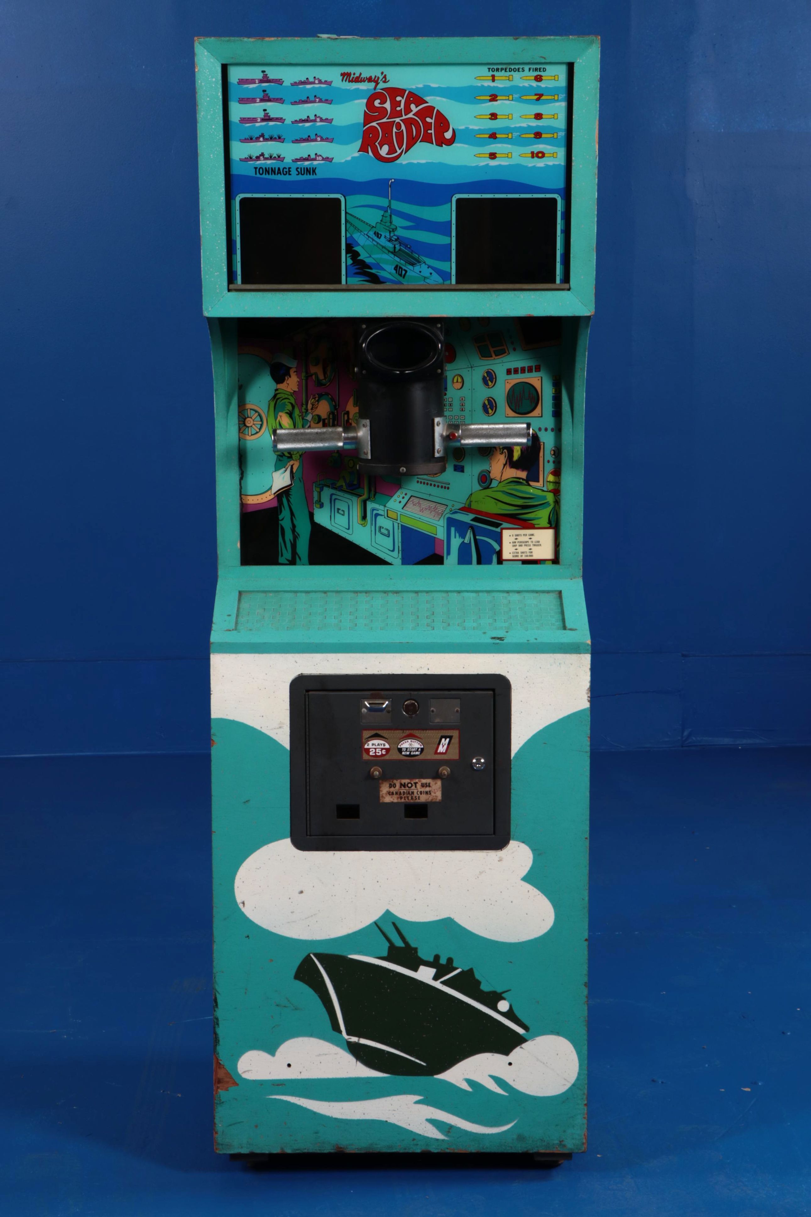 Midway Mfg Co. Sea Raider Submarine Arcade Game