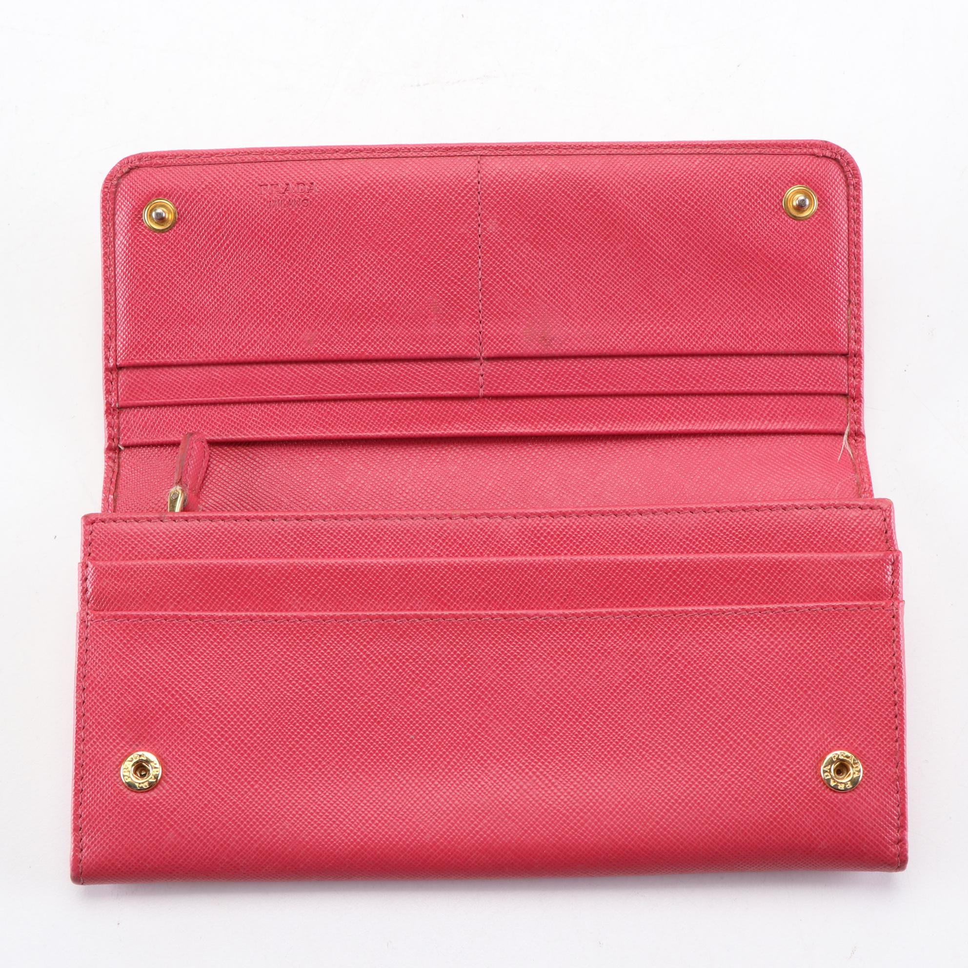 Prada Bow Wallet in Saffiano Leather