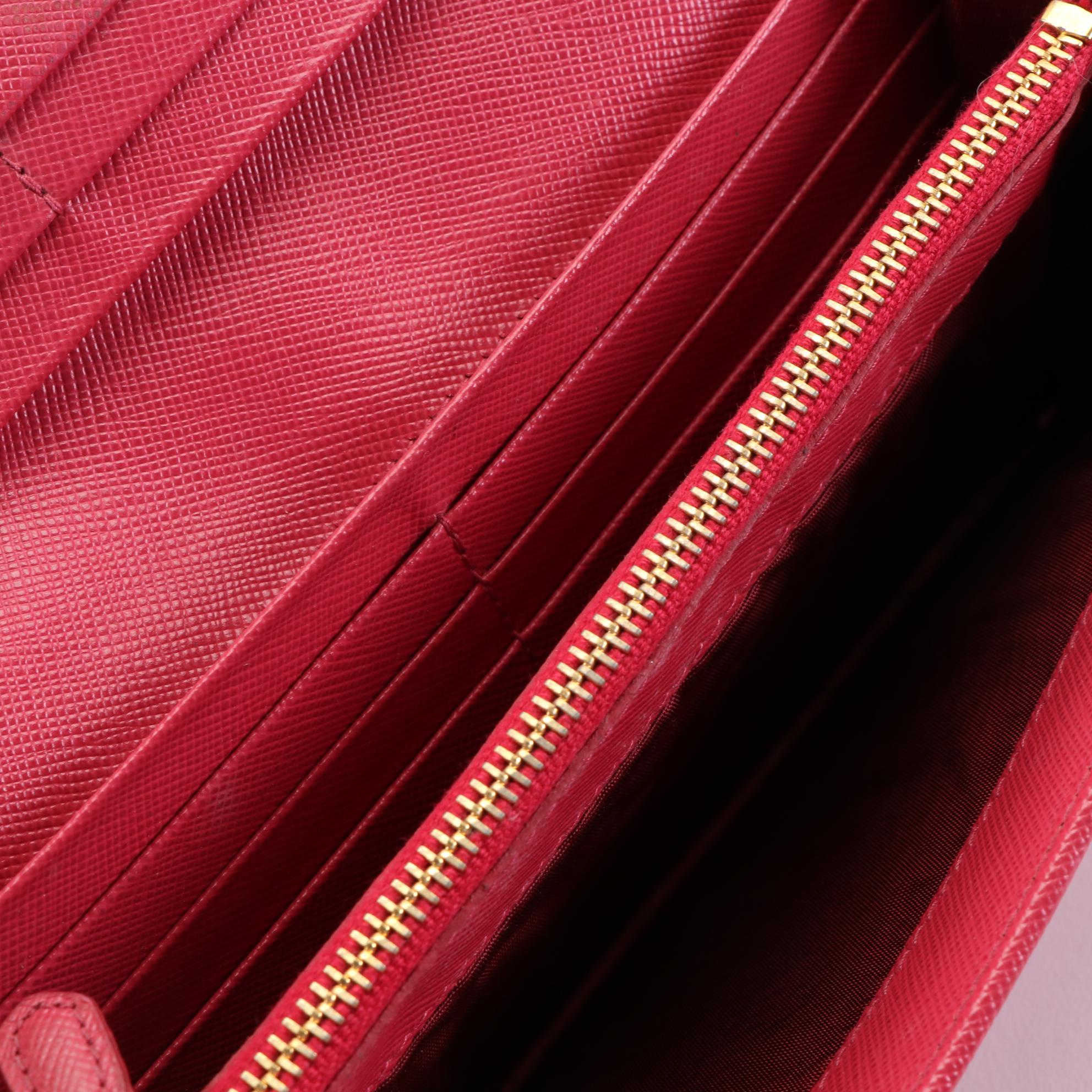 Prada Bow Wallet in Saffiano Leather