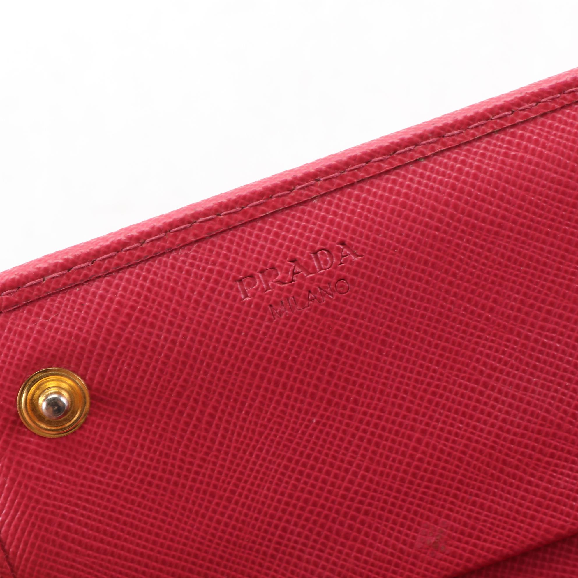 Prada Bow Wallet in Saffiano Leather