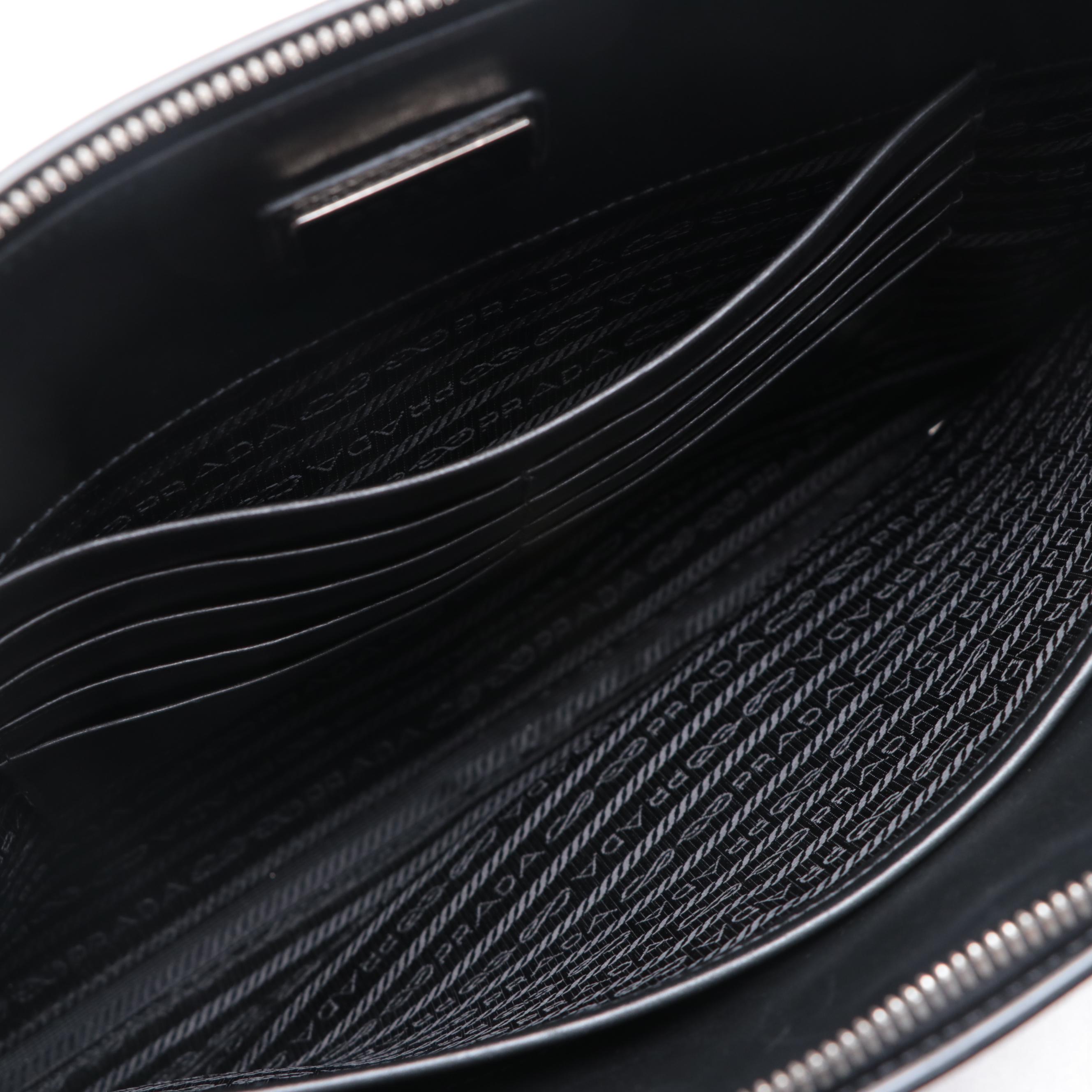 Prada Zip Around Portfolio Case in Saffiano Leather