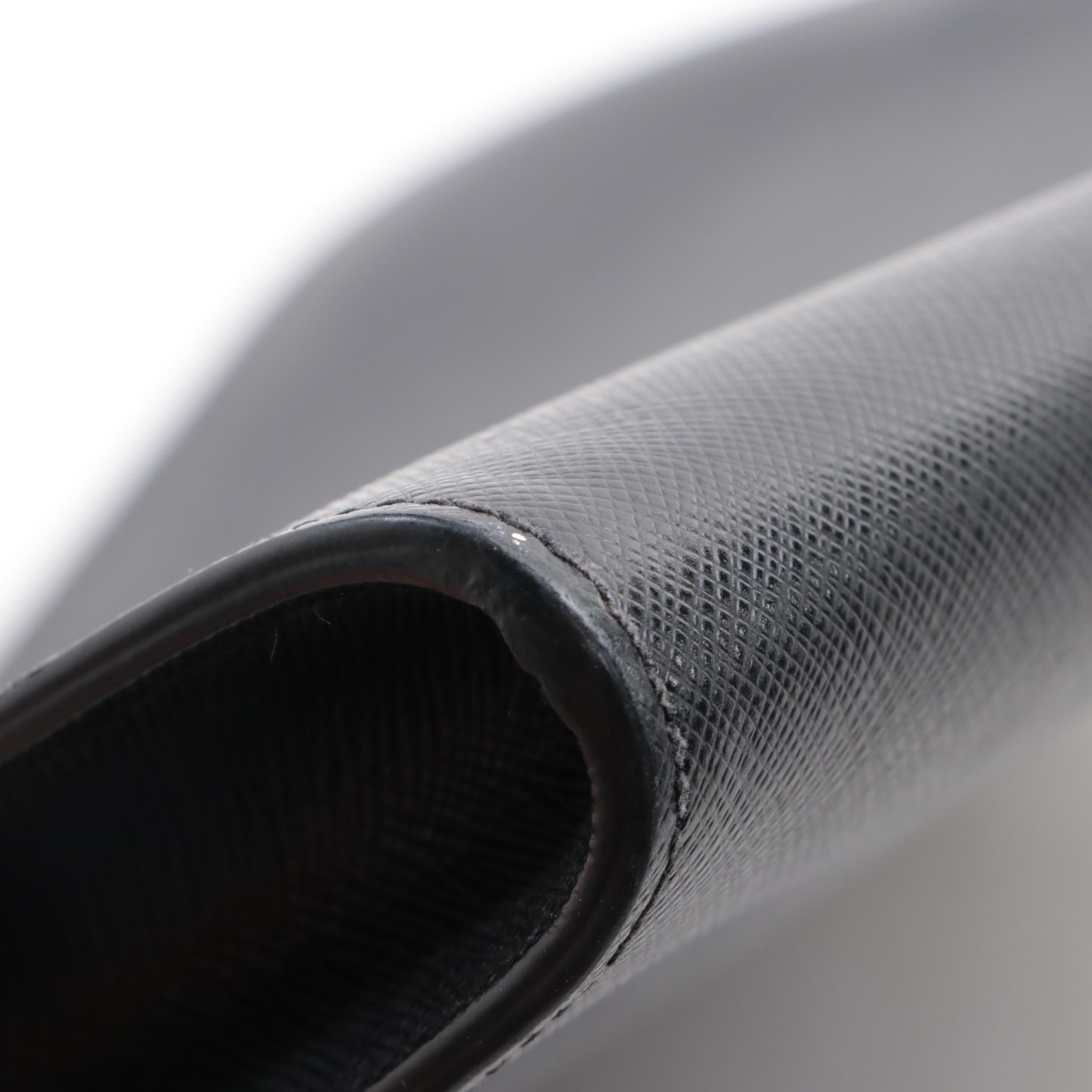 Prada Zip Around Portfolio Case in Saffiano Leather