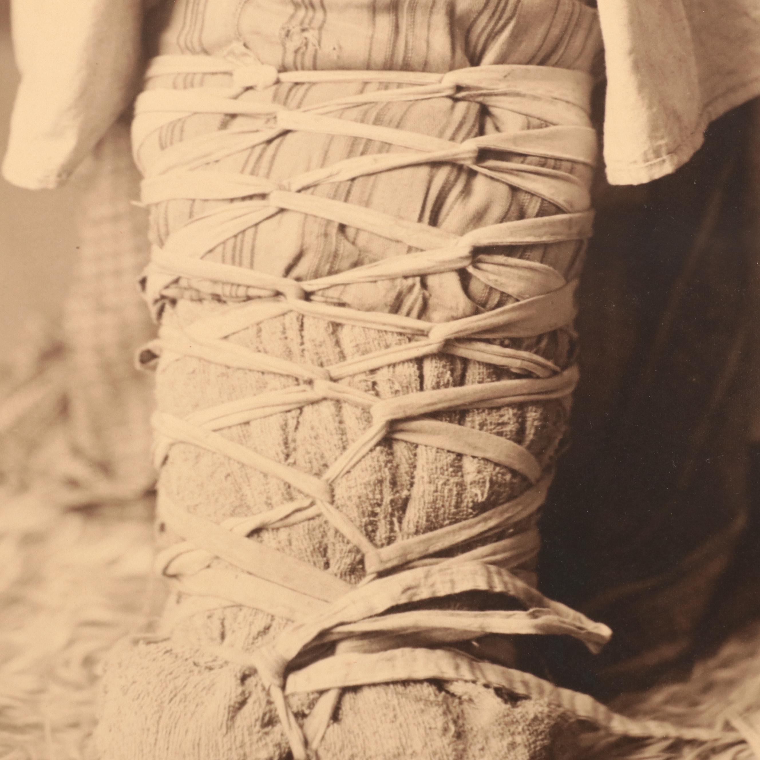 Mishler and Walker Matte Collodion Photograph Print of Navajo Baby, 1908
