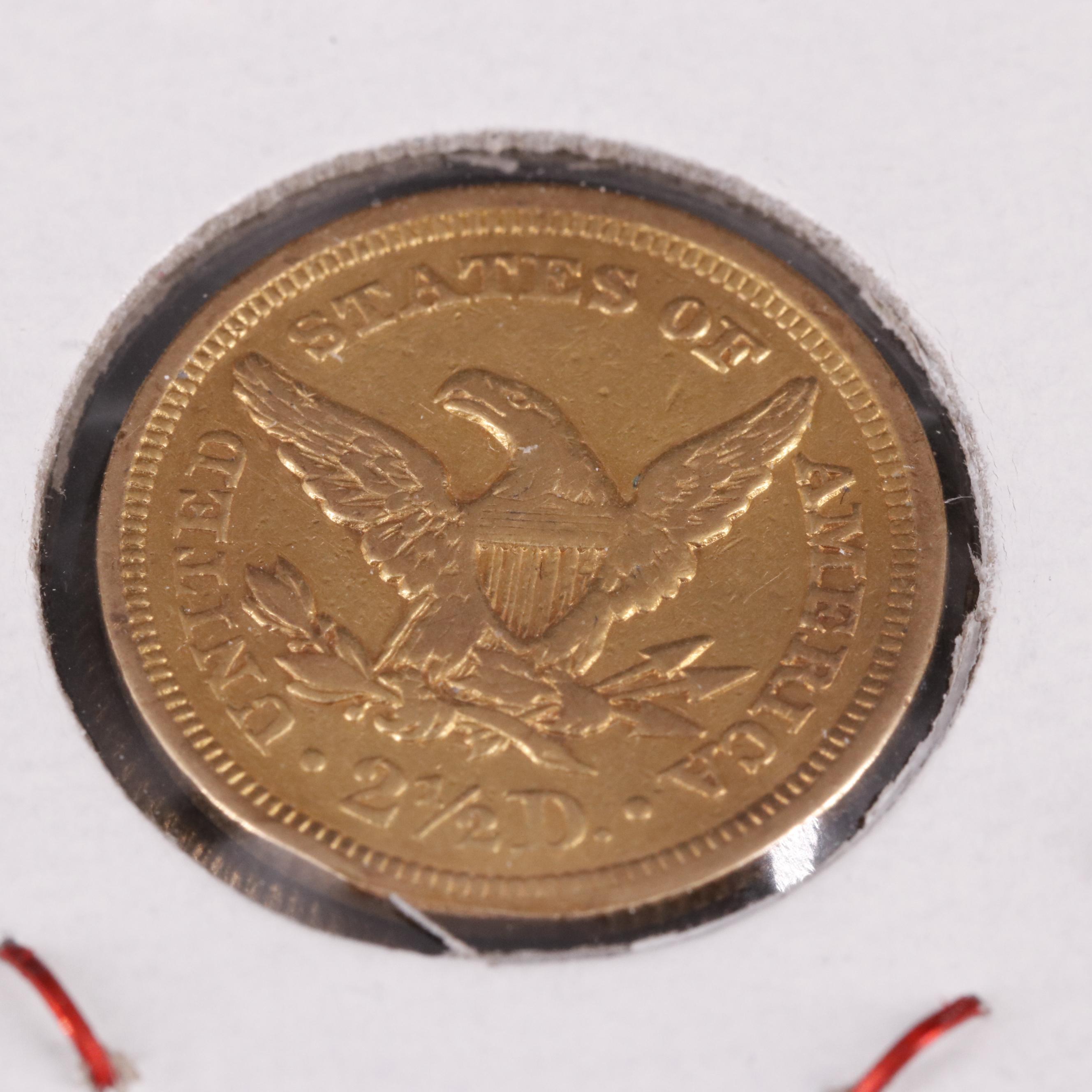 1852 Liberty Two and a Half Dollar Gold Quarter Eagle