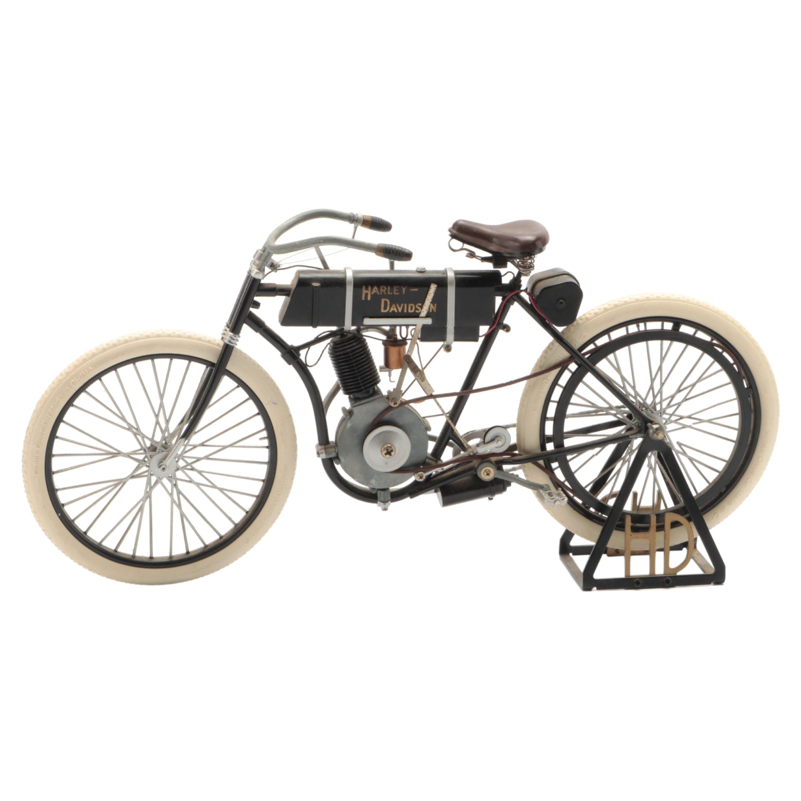 Xonex "Harley-Davidson" Diecast Replica Early Motorcycle, Late 20th Century