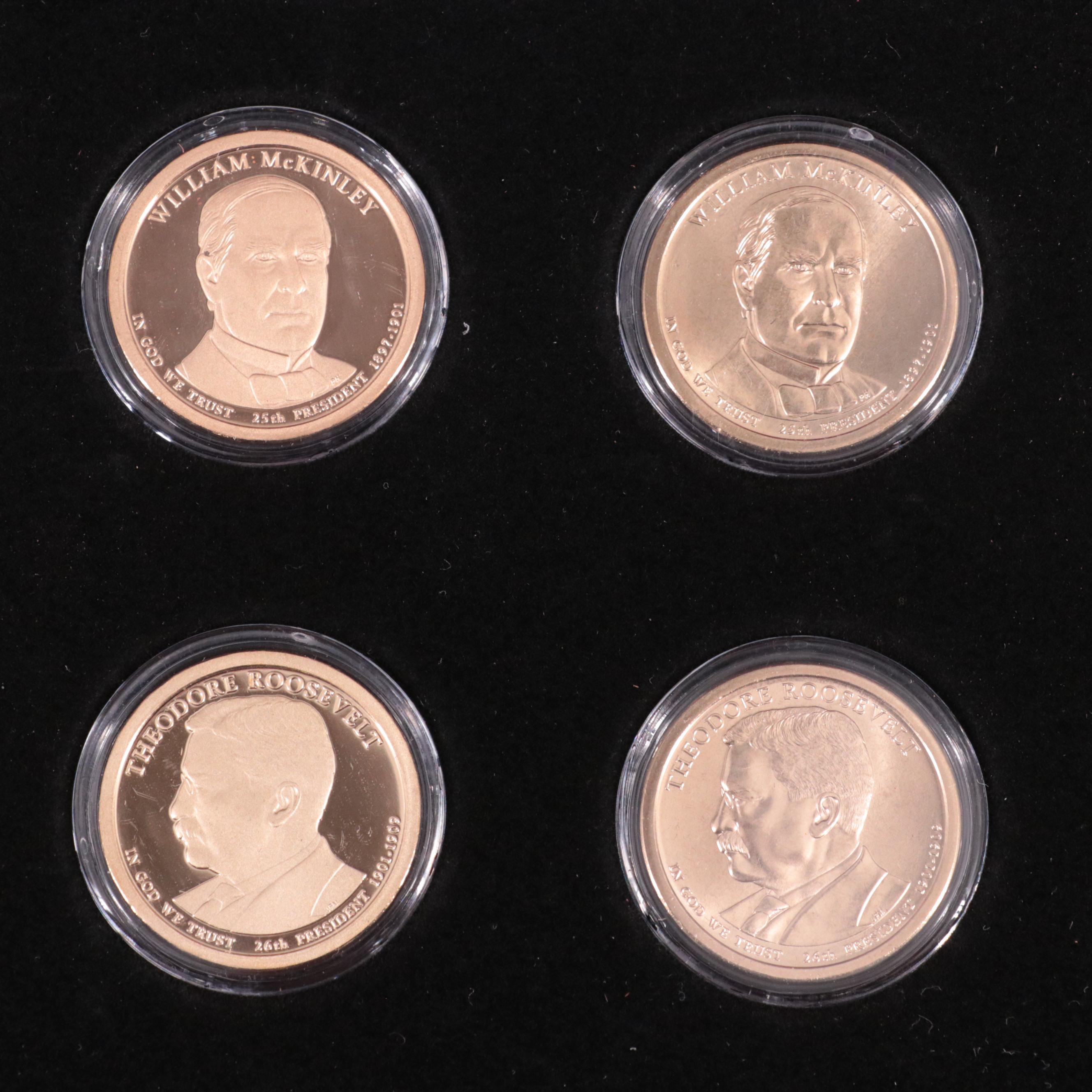 Collection of Eighty Presidential One Dollar Coins