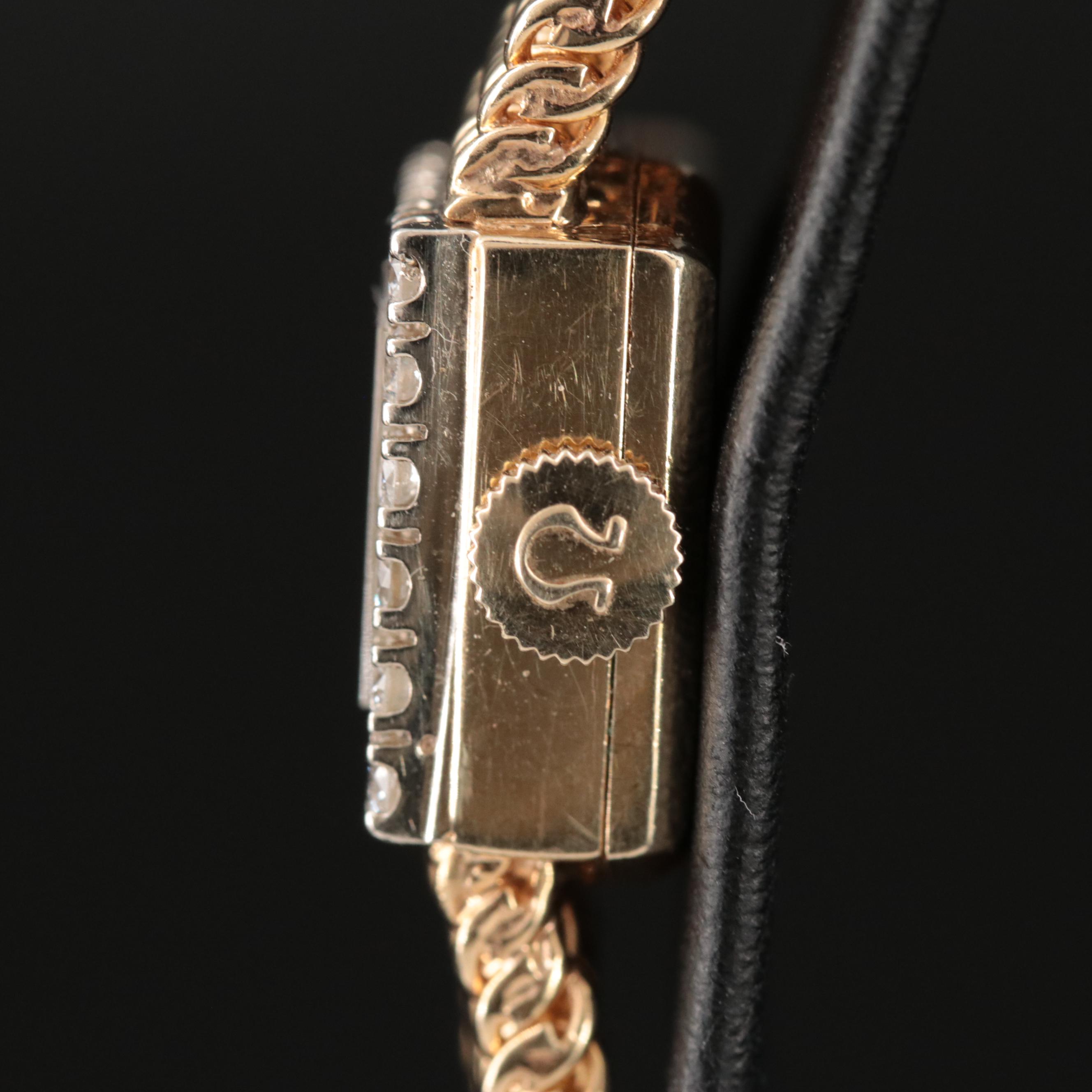 14K Omega Diamond Watch
