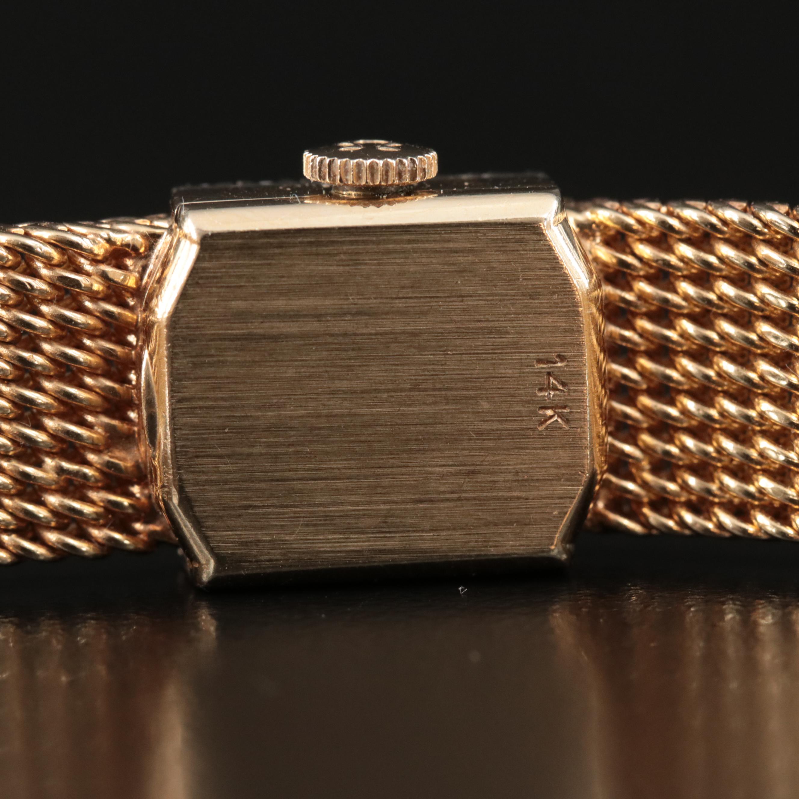 14K Omega Diamond Watch