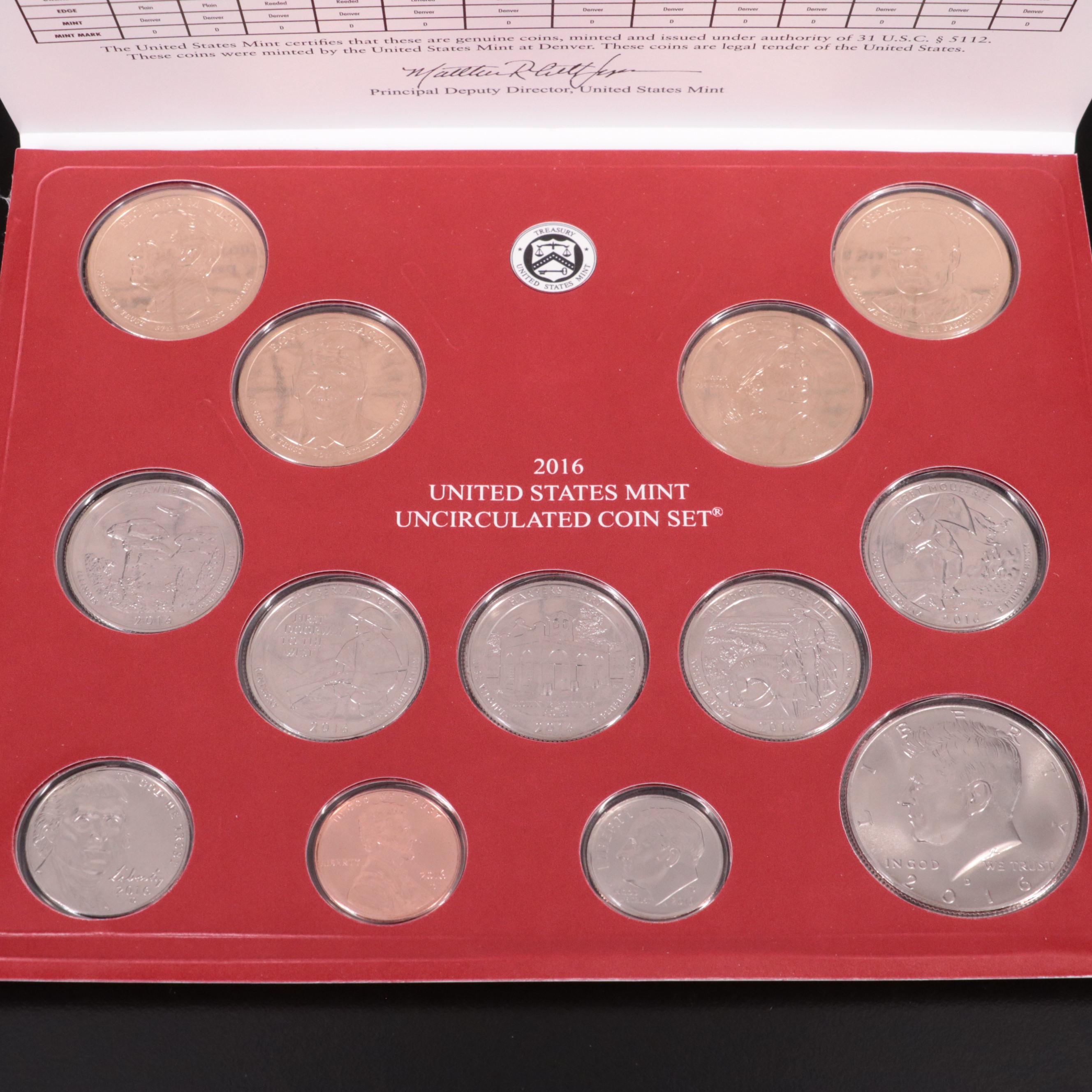 Group of Five Different United States Mint Sets