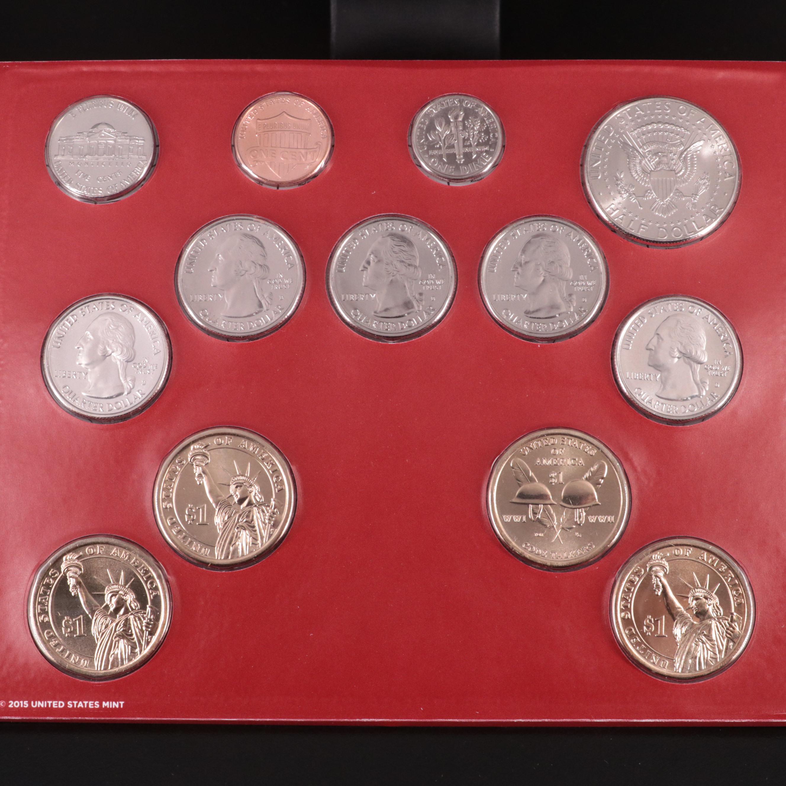 Group of Five Different United States Mint Sets