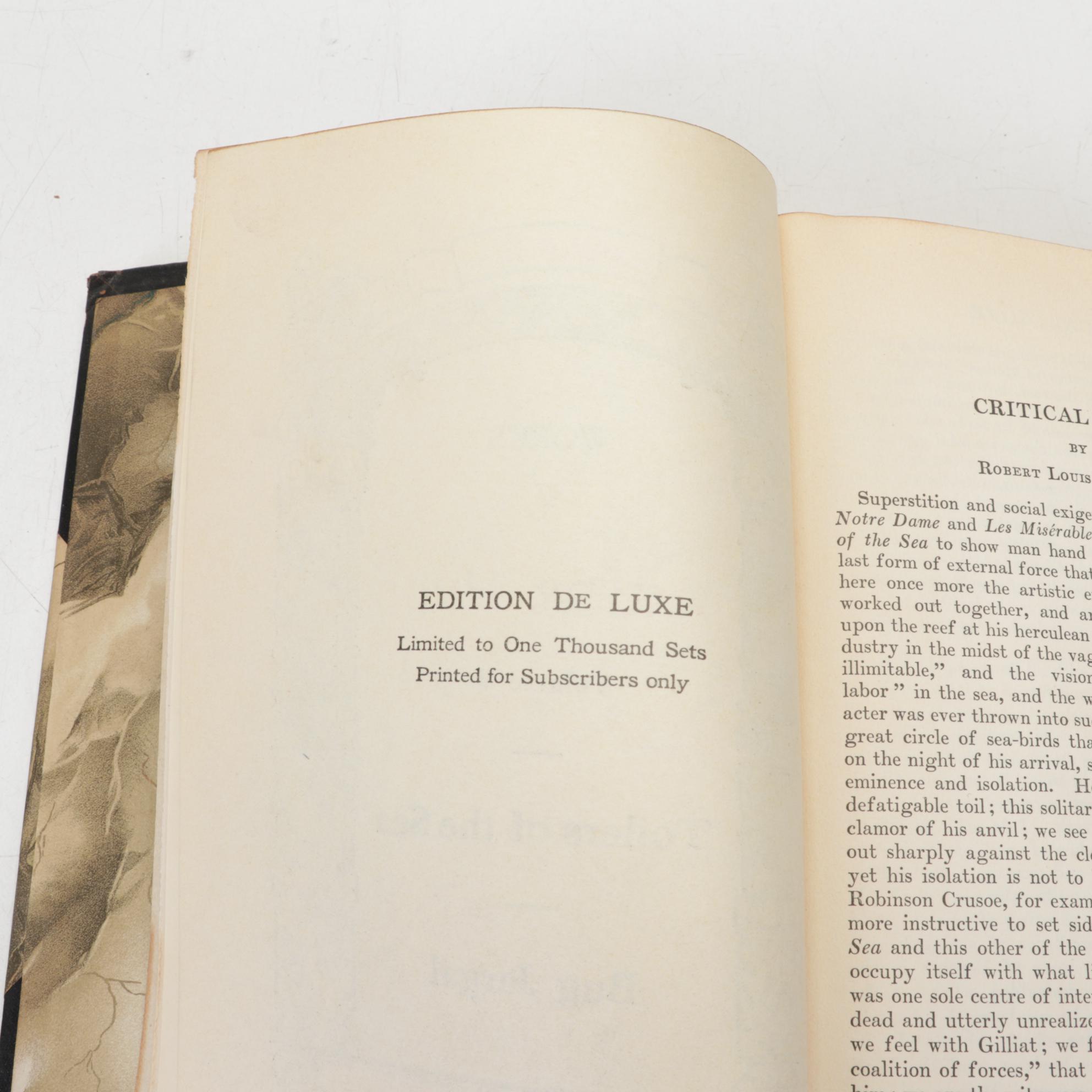 Limited Edition DeLuxe "Works of Victor Hugo" Ten-Volume Set, circa 1900