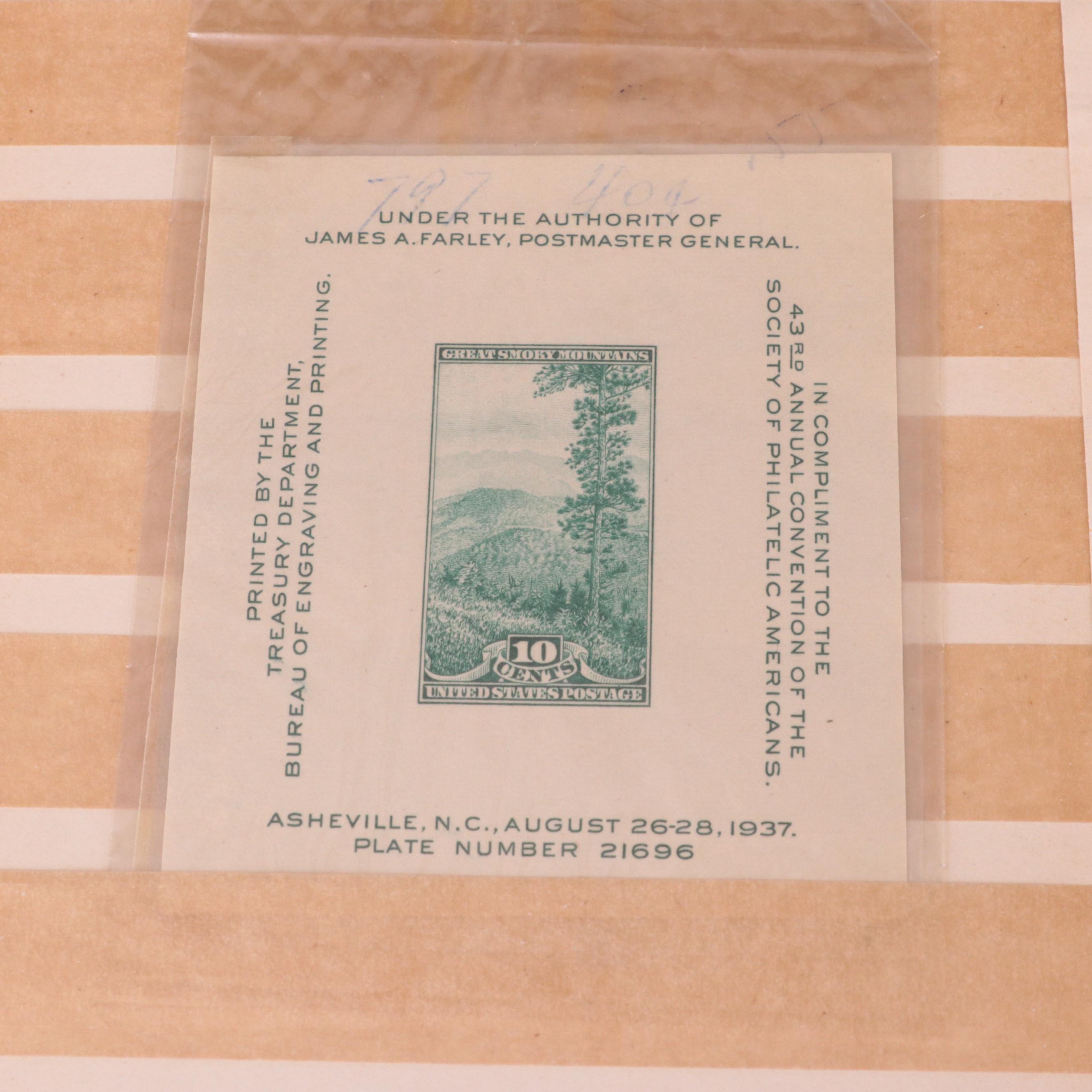 Stamp Stock Book, Pages From Minkus Albums, and a Plate Block Book