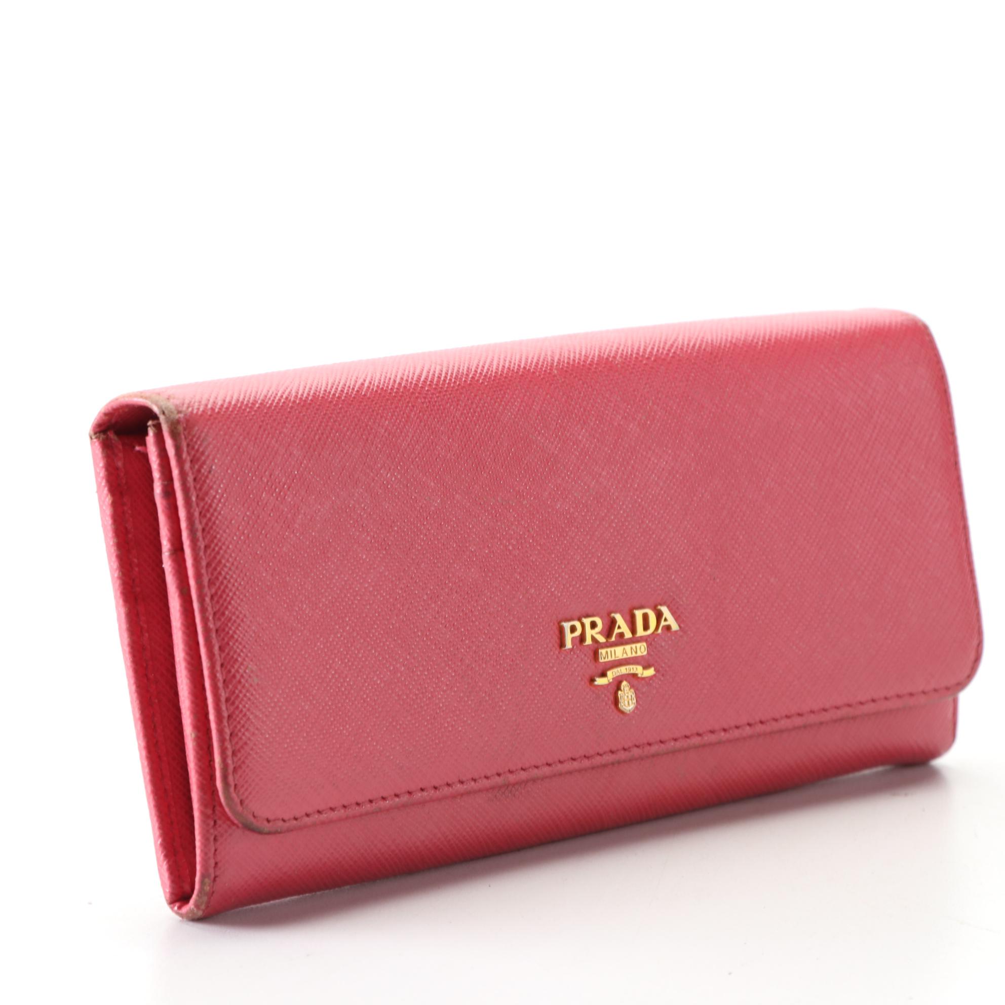 Prada Saffiano Leather Continental Wallet