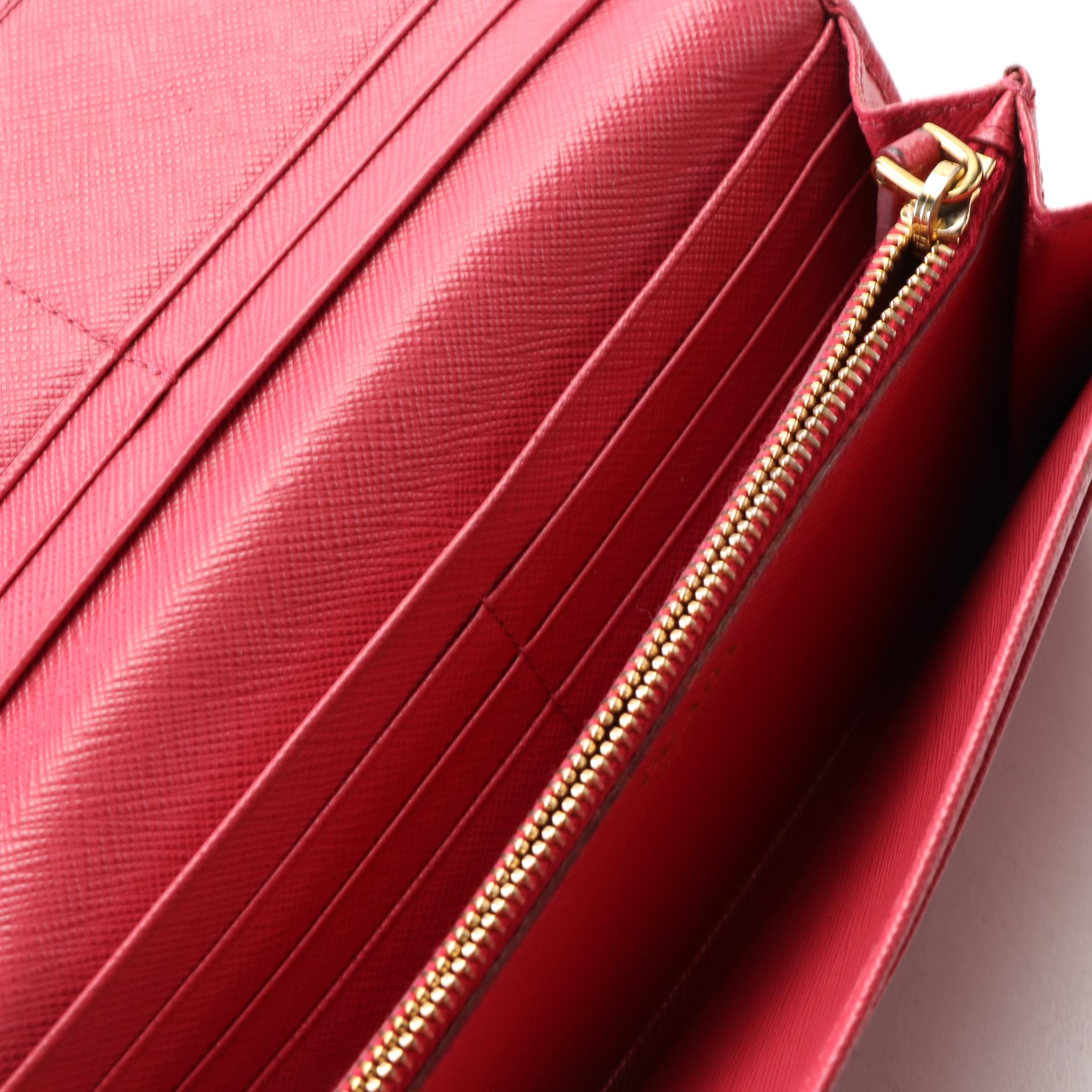 Prada Saffiano Leather Continental Wallet