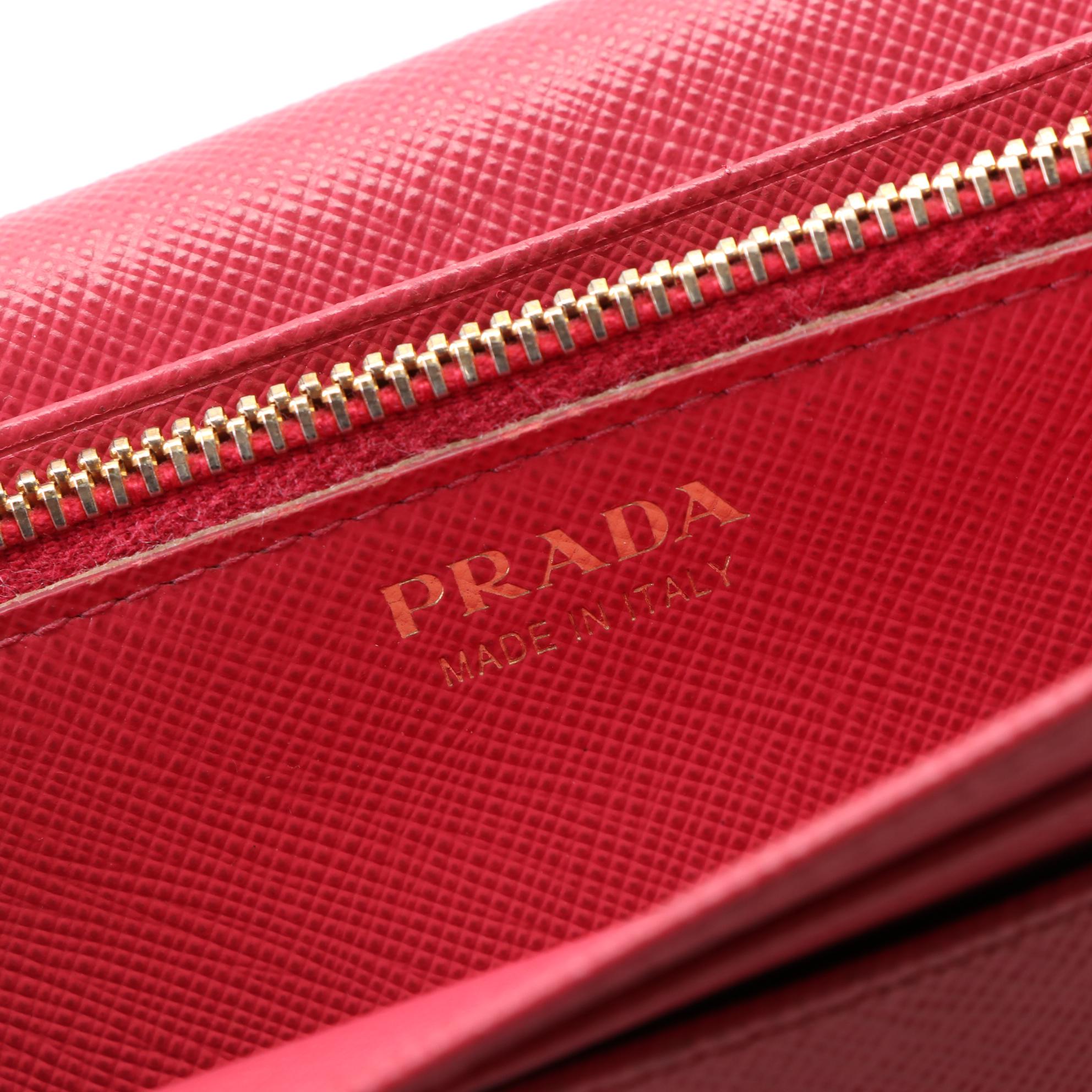 Prada Saffiano Leather Continental Wallet
