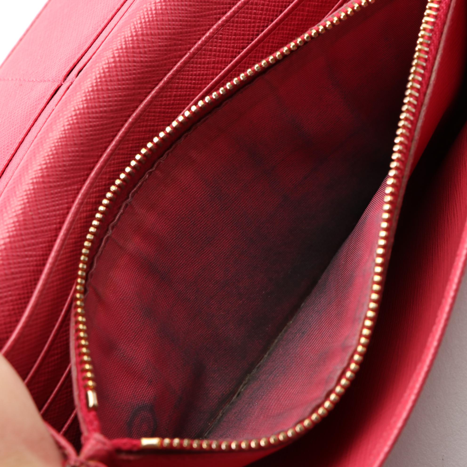 Prada Saffiano Leather Continental Wallet