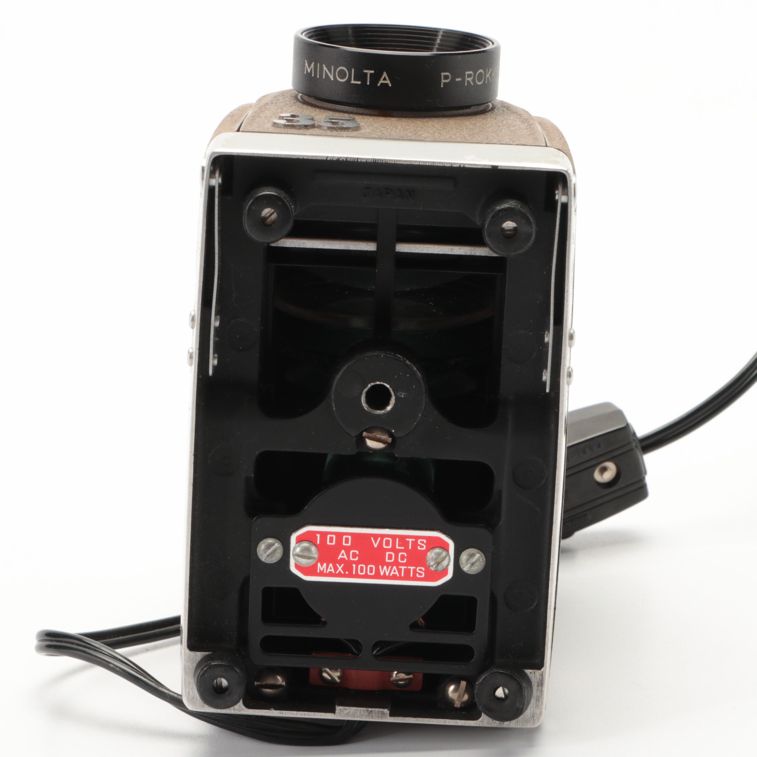 Minolta Mini 35 Slide Projector with Sigma and Other Camera Lenses