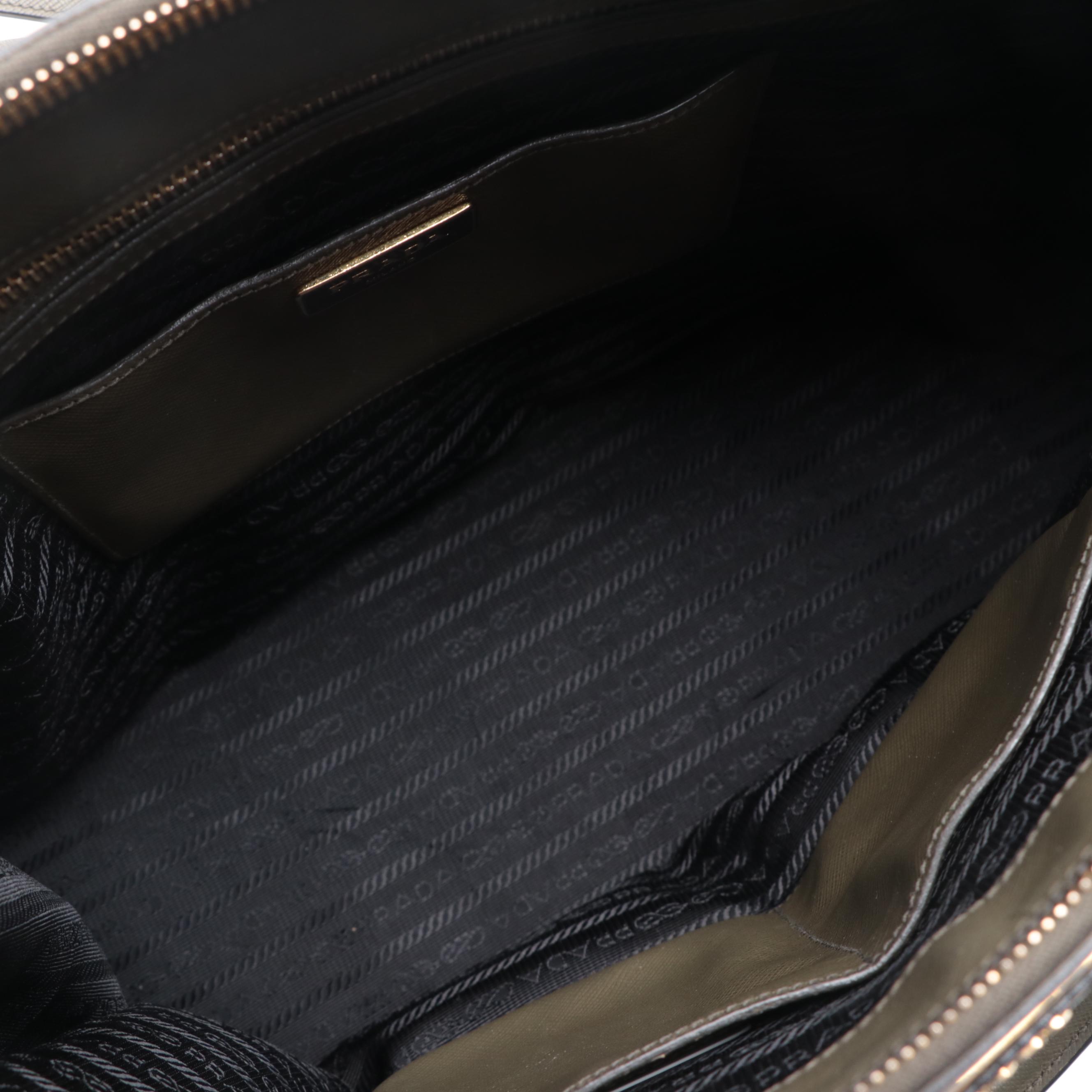 Prada Double Zip Saffiano Leather Two-Way Bag