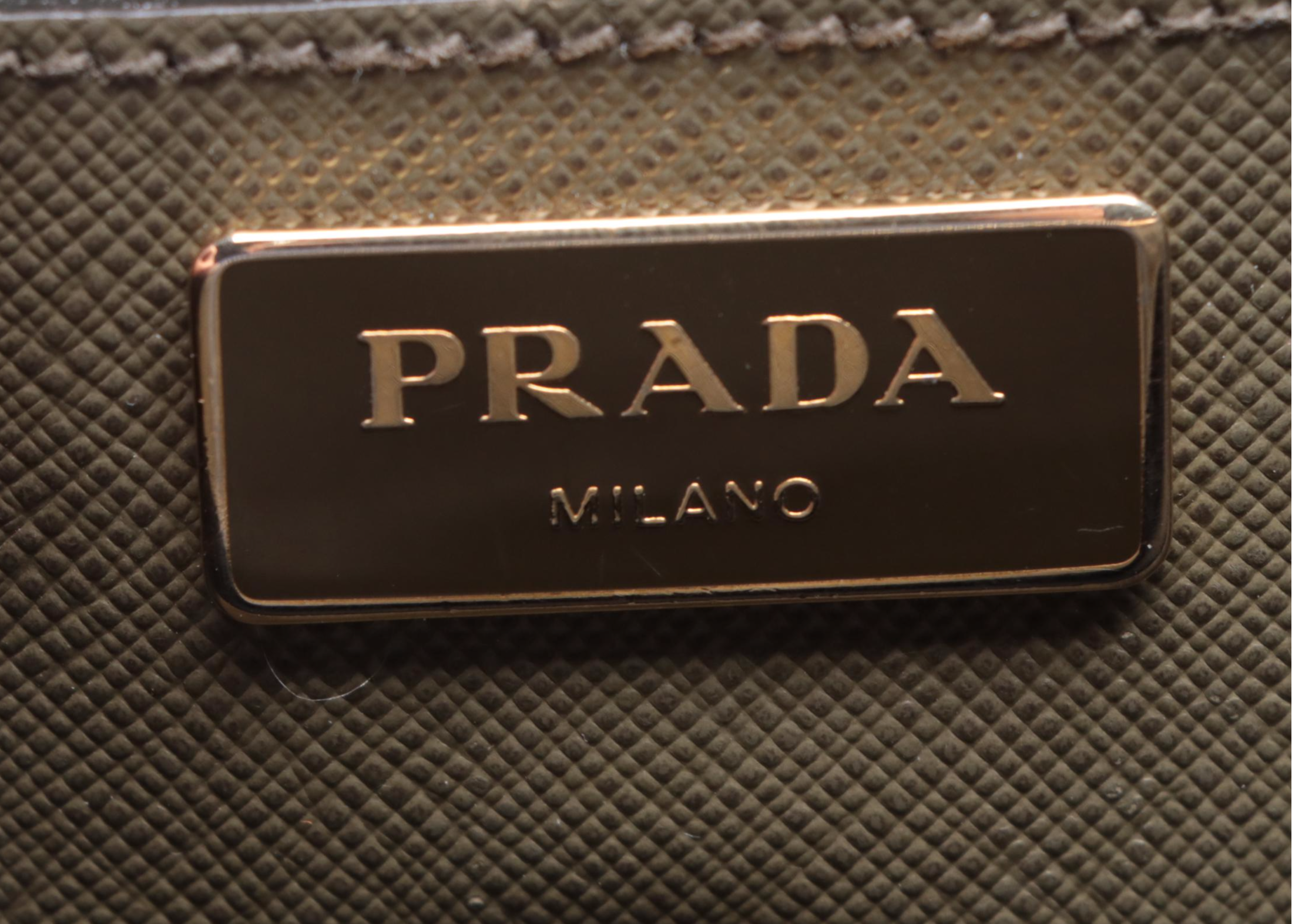 Prada Double Zip Saffiano Leather Two-Way Bag