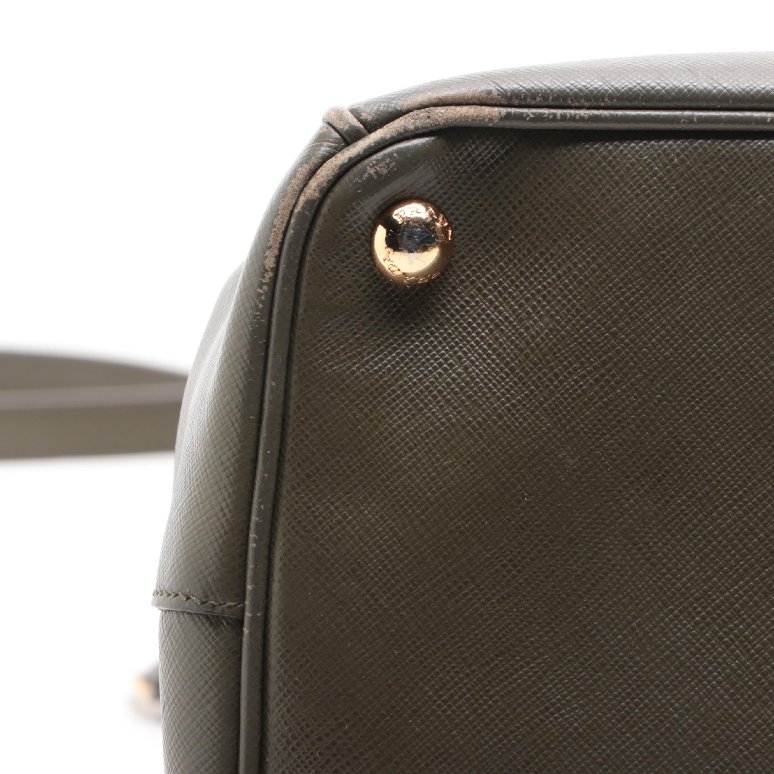 Prada Double Zip Saffiano Leather Two-Way Bag