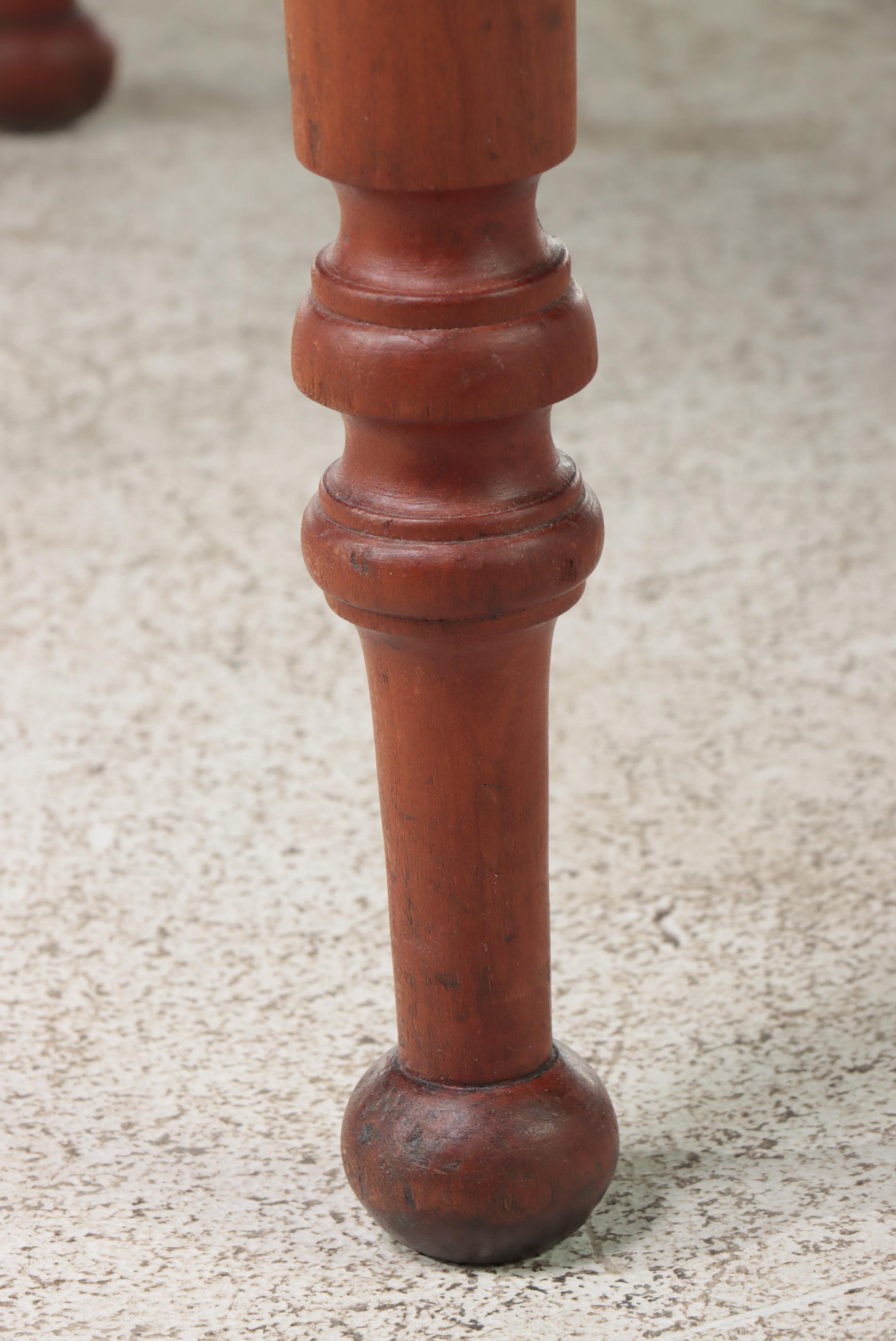 American Primitive Cherrywood and Tiger Maple Side Table, 19th Century