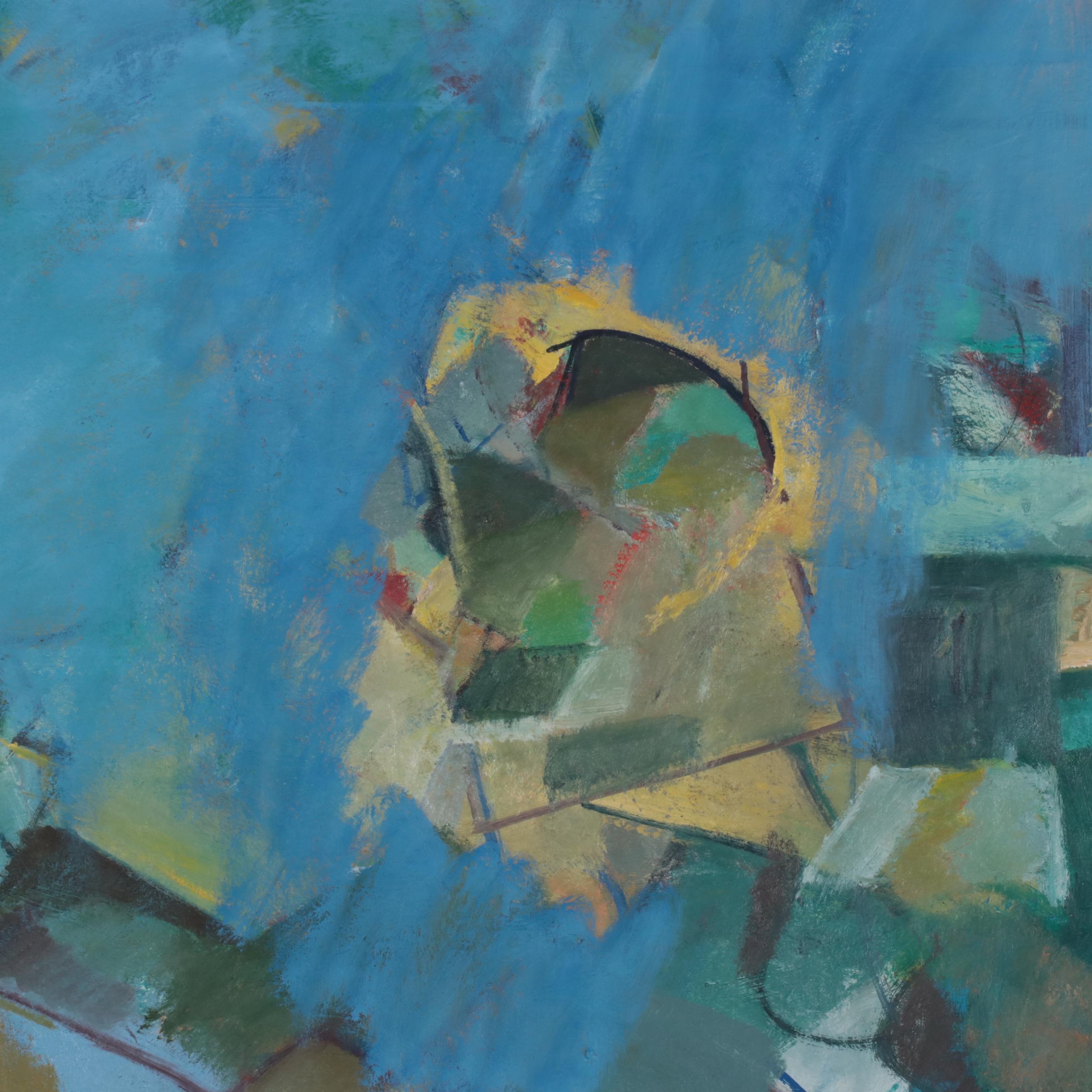Paul Russotto Abstract Oil Painting "Green River Springs," 1989
