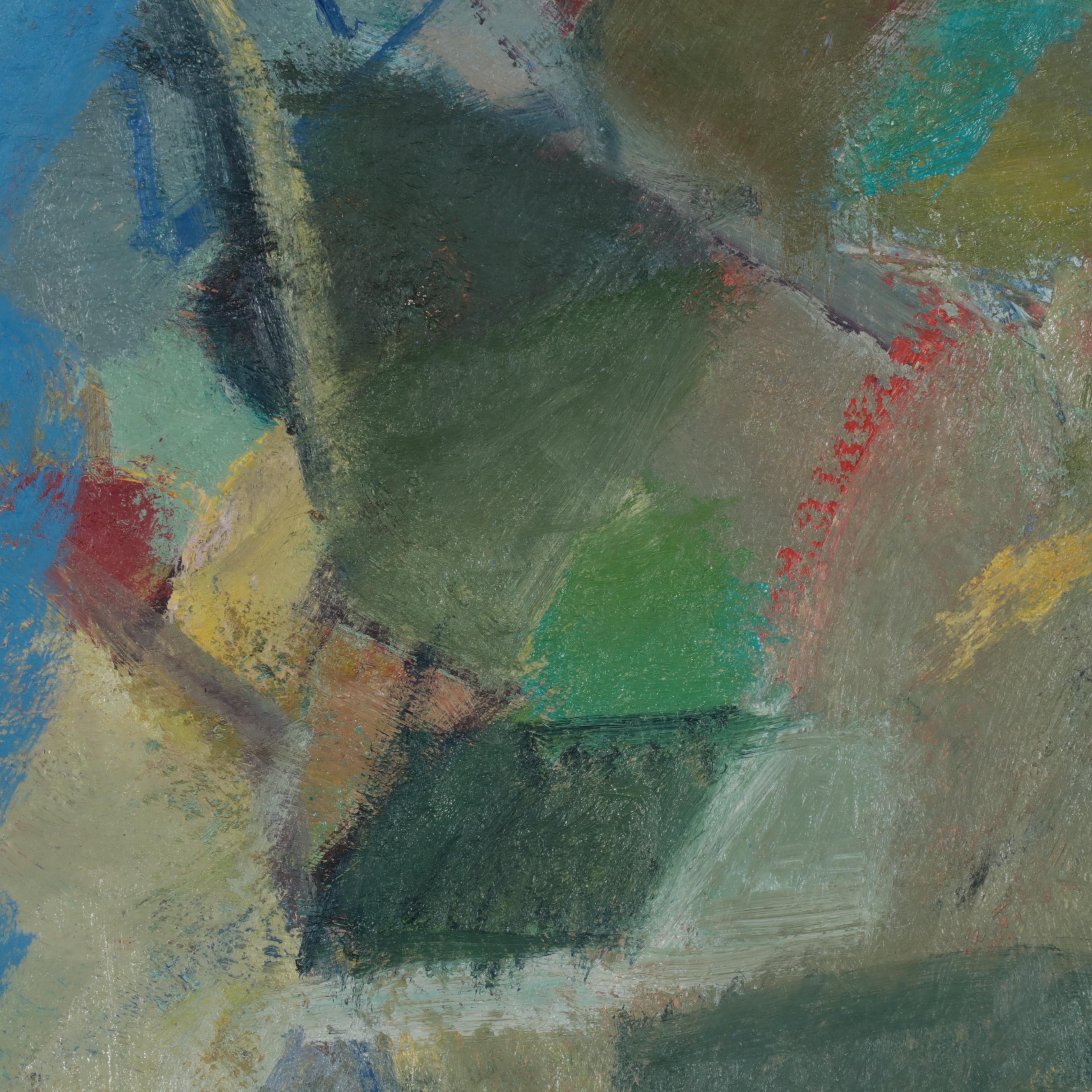 Paul Russotto Abstract Oil Painting "Green River Springs," 1989