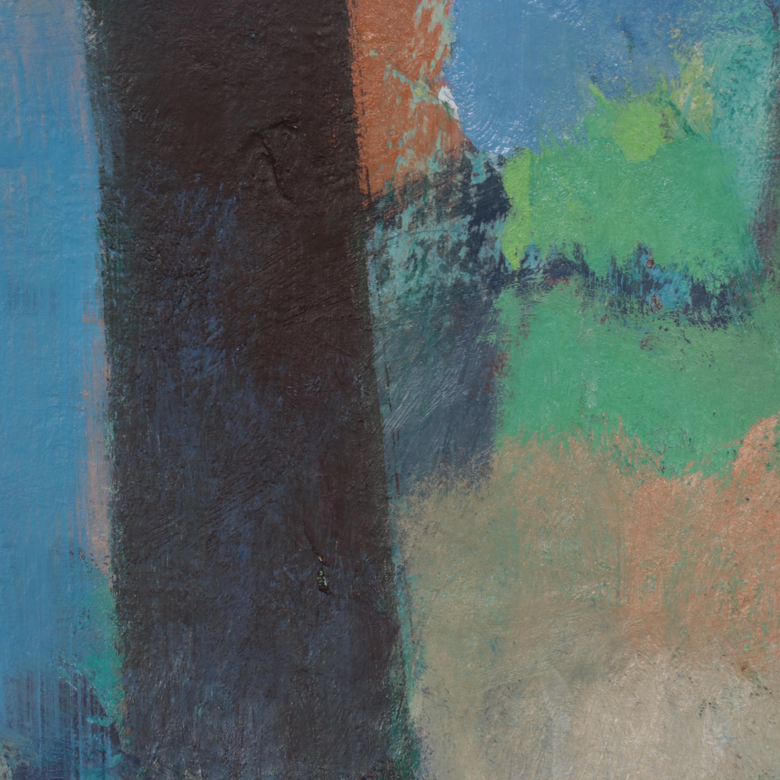 Paul Russotto Abstract Oil Painting "Green River Springs," 1989