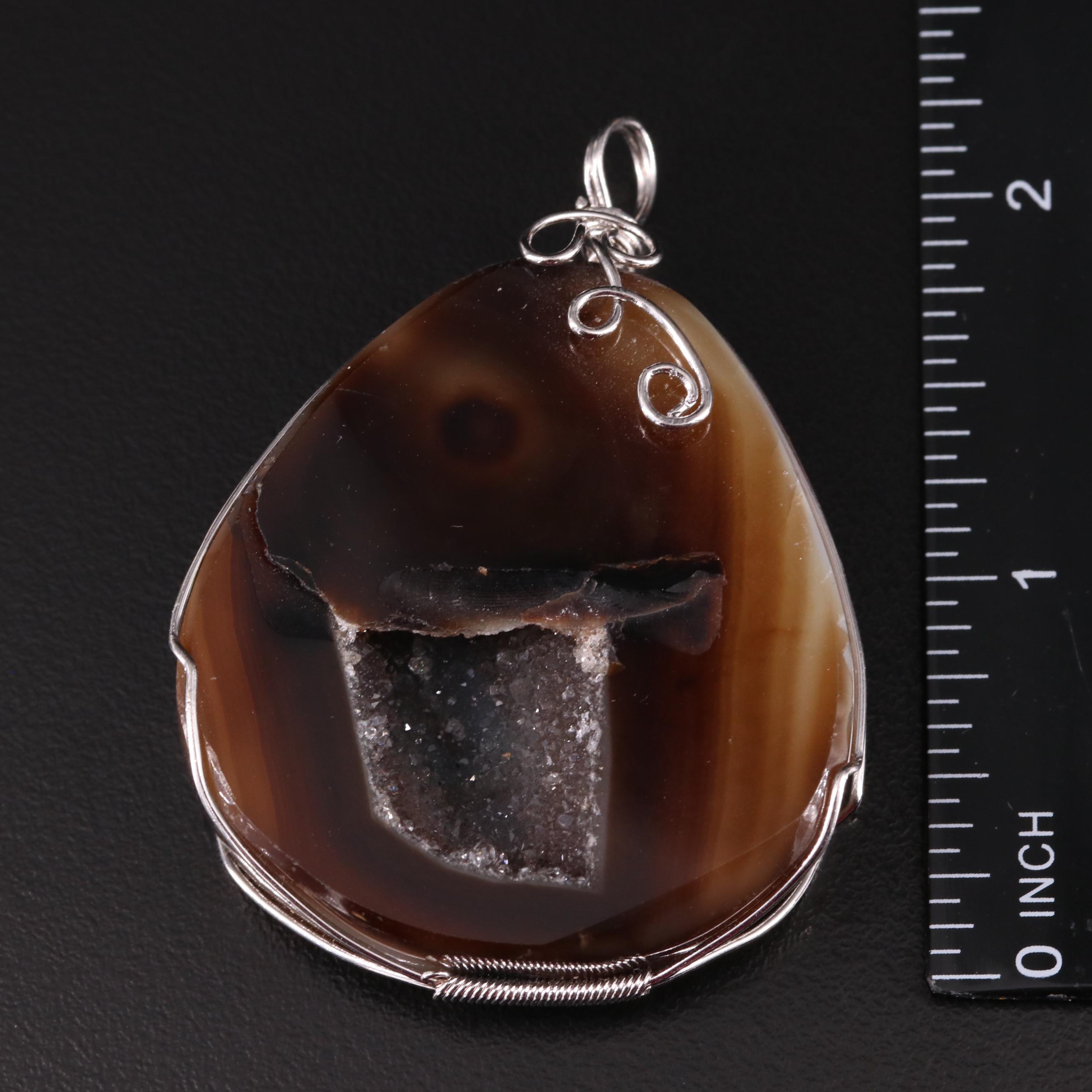 Sterling Abalone and Druzy Featured in Necklace and Pendants