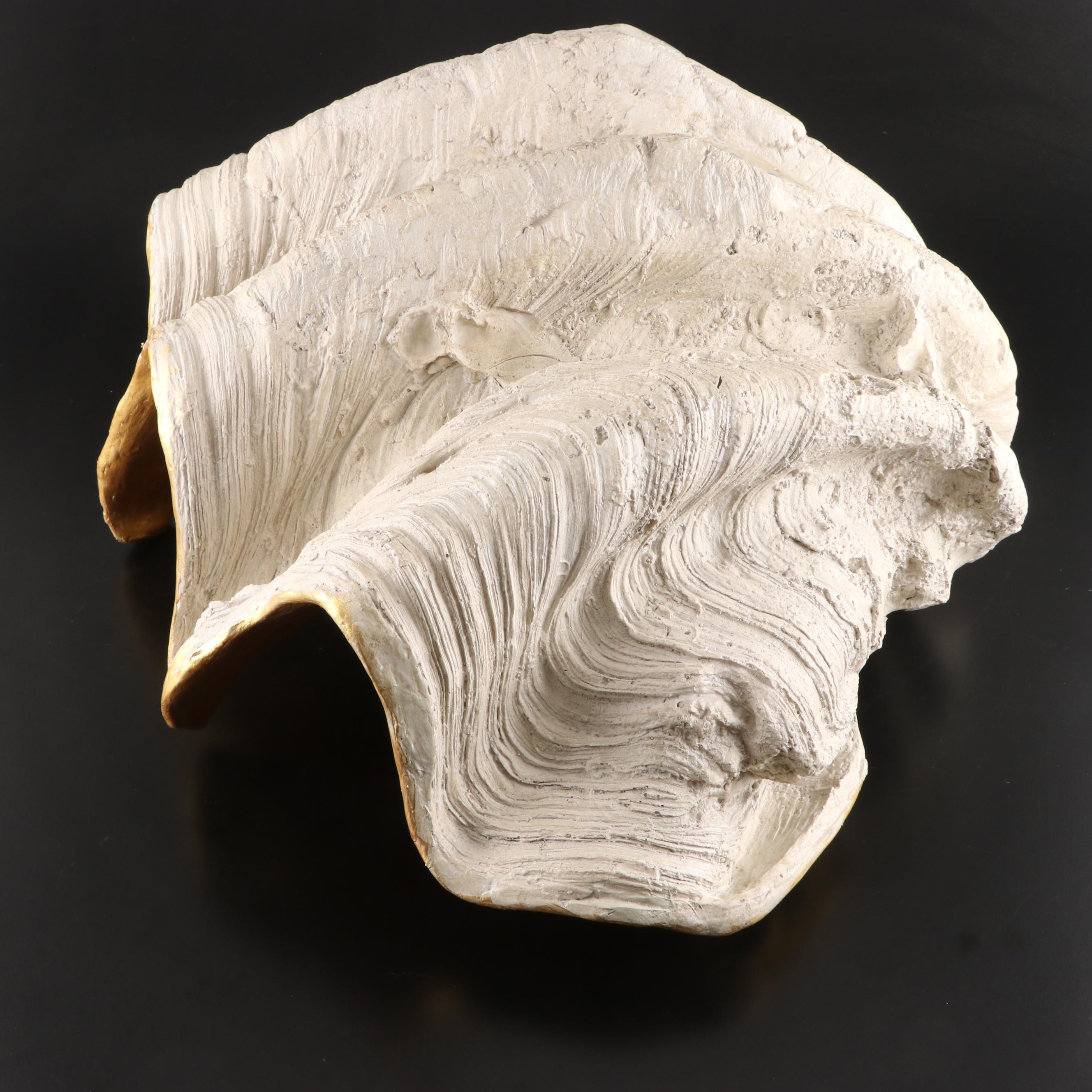 Cast Fiberglass Giant Clam Shell Form Bowl