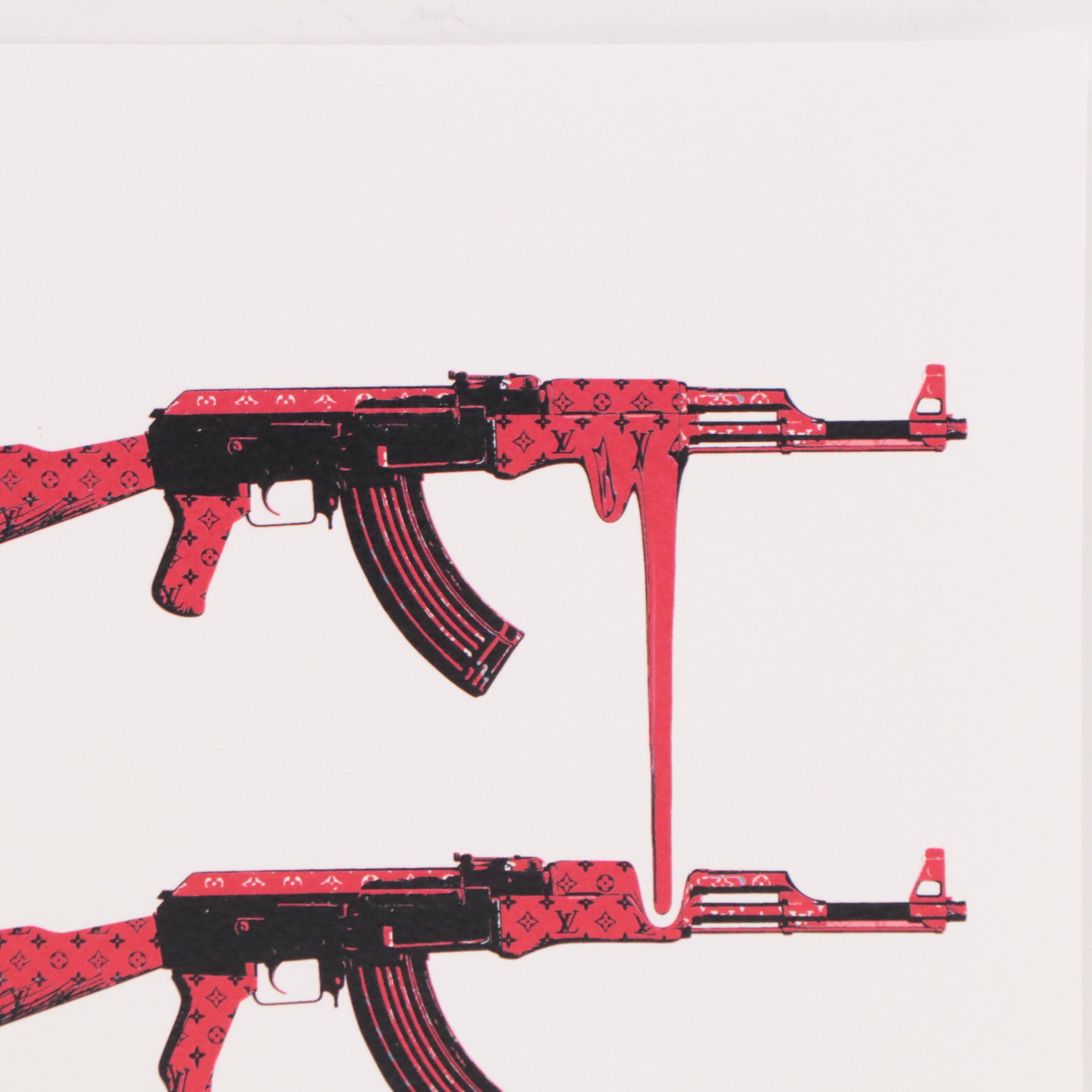 Death NYC Pop Art Offset Lithograph of Louis Vuitton AK-47s, 2019