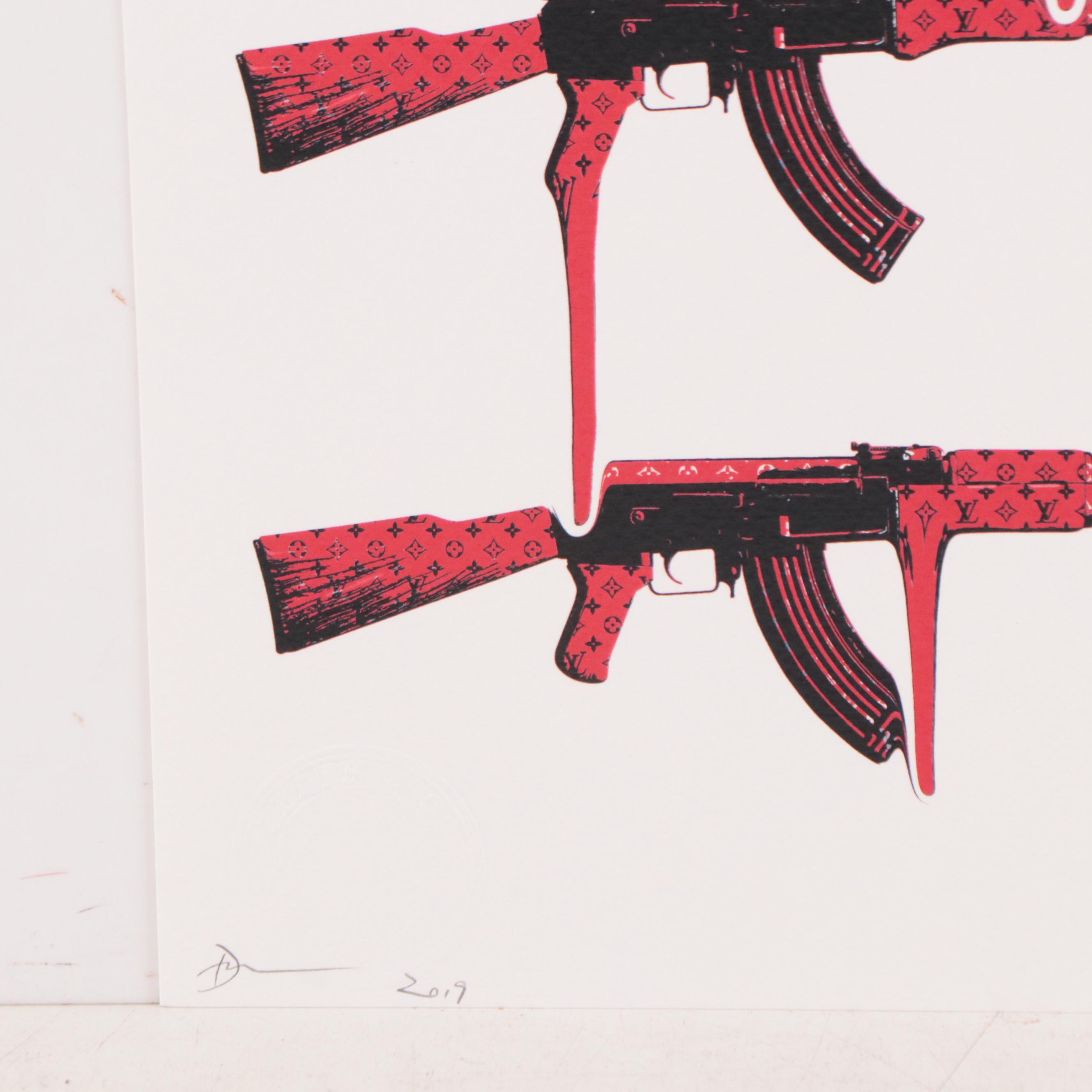 Death NYC Pop Art Offset Lithograph of Louis Vuitton AK-47s, 2019