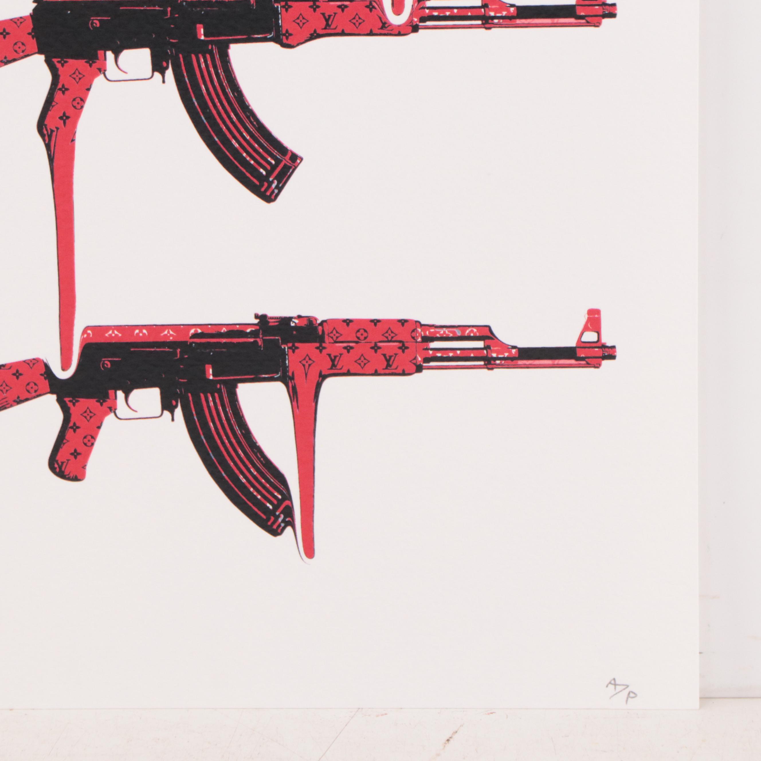 Death NYC Pop Art Offset Lithograph of Louis Vuitton AK-47s, 2019
