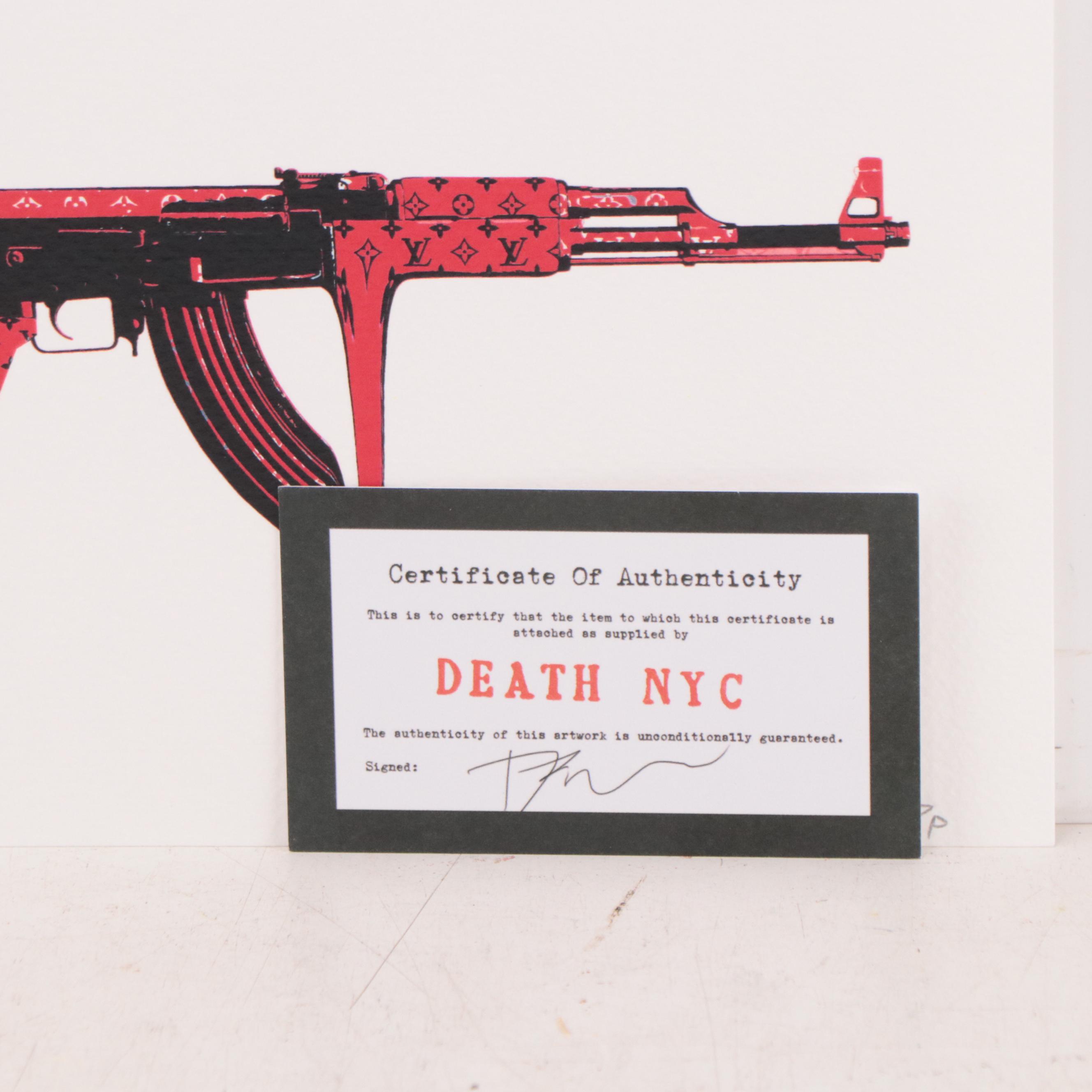 Death NYC Pop Art Offset Lithograph of Louis Vuitton AK-47s, 2019