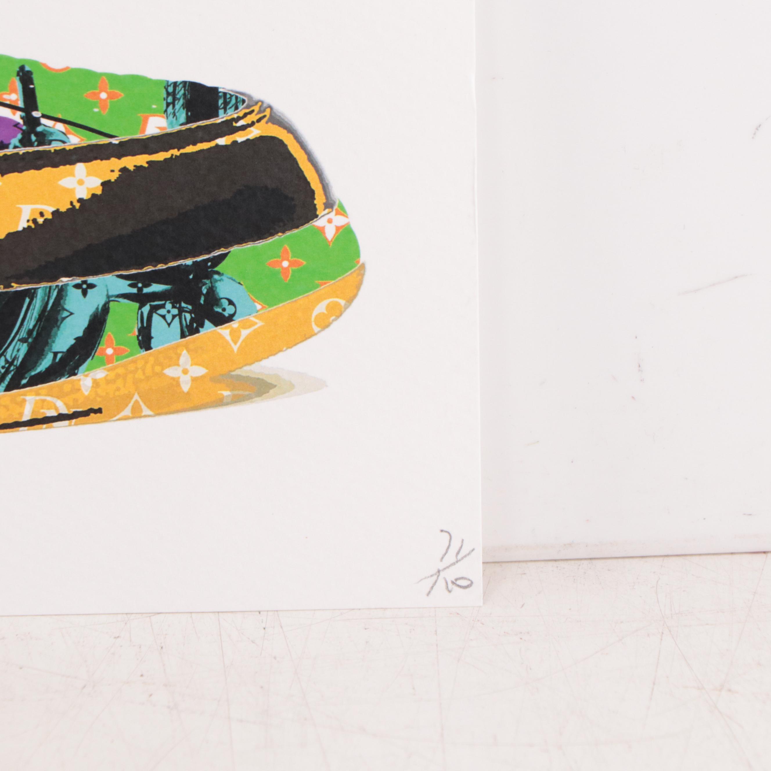 Death NYC Pop Art Offset Lithograph of Air Jordans, 2020