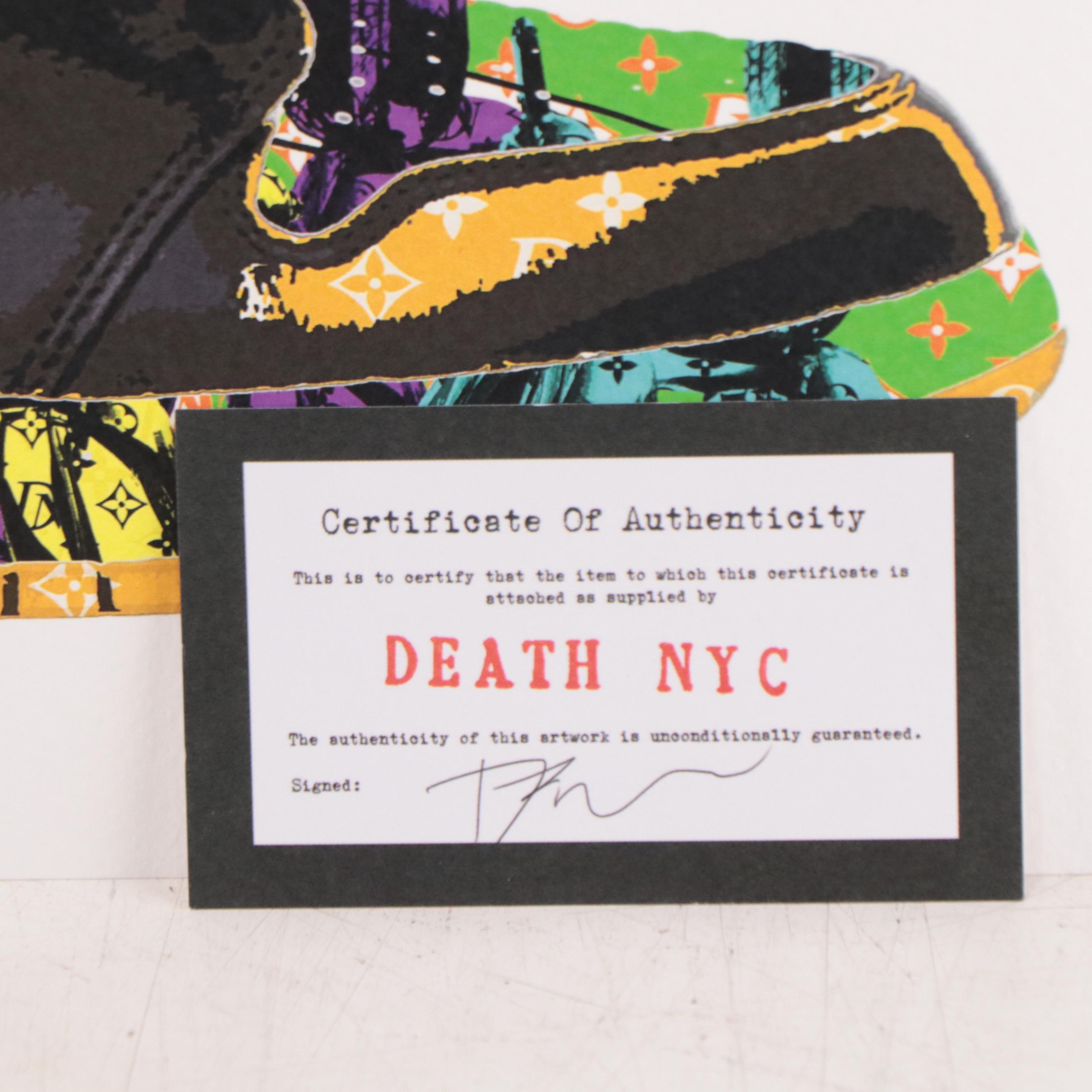 Death NYC Pop Art Offset Lithograph of Air Jordans, 2020