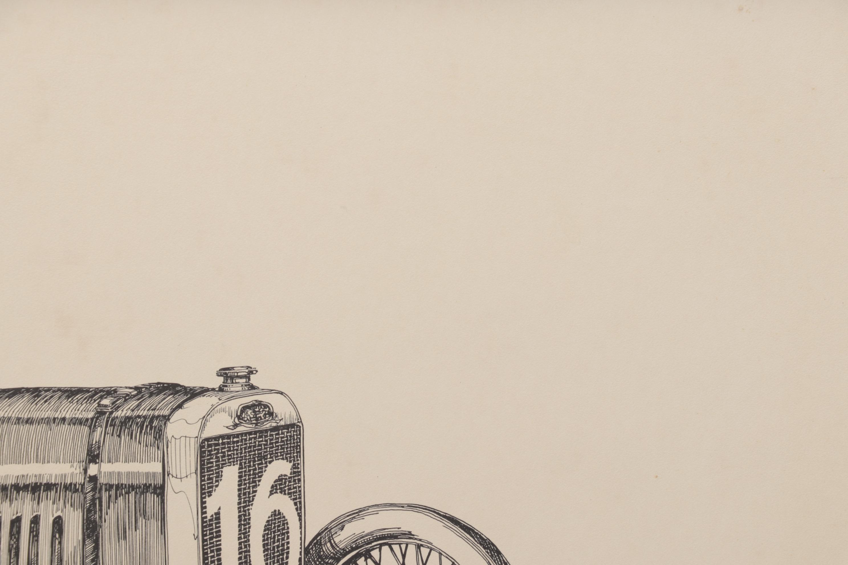 Indy 500 Lithograph "1913 Peugeot / 500 Winner," 1976