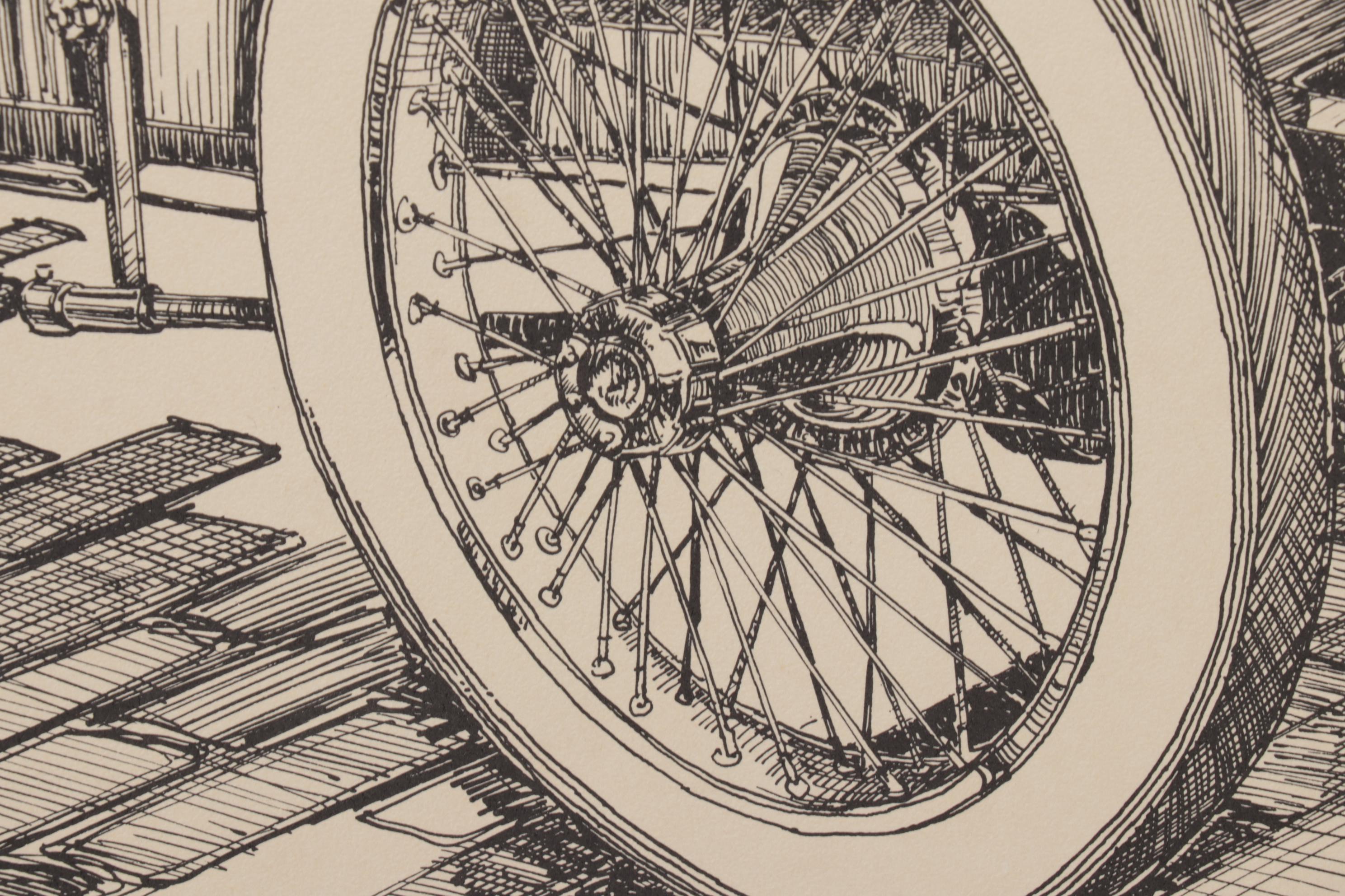 Indy 500 Lithograph "1913 Peugeot / 500 Winner," 1976