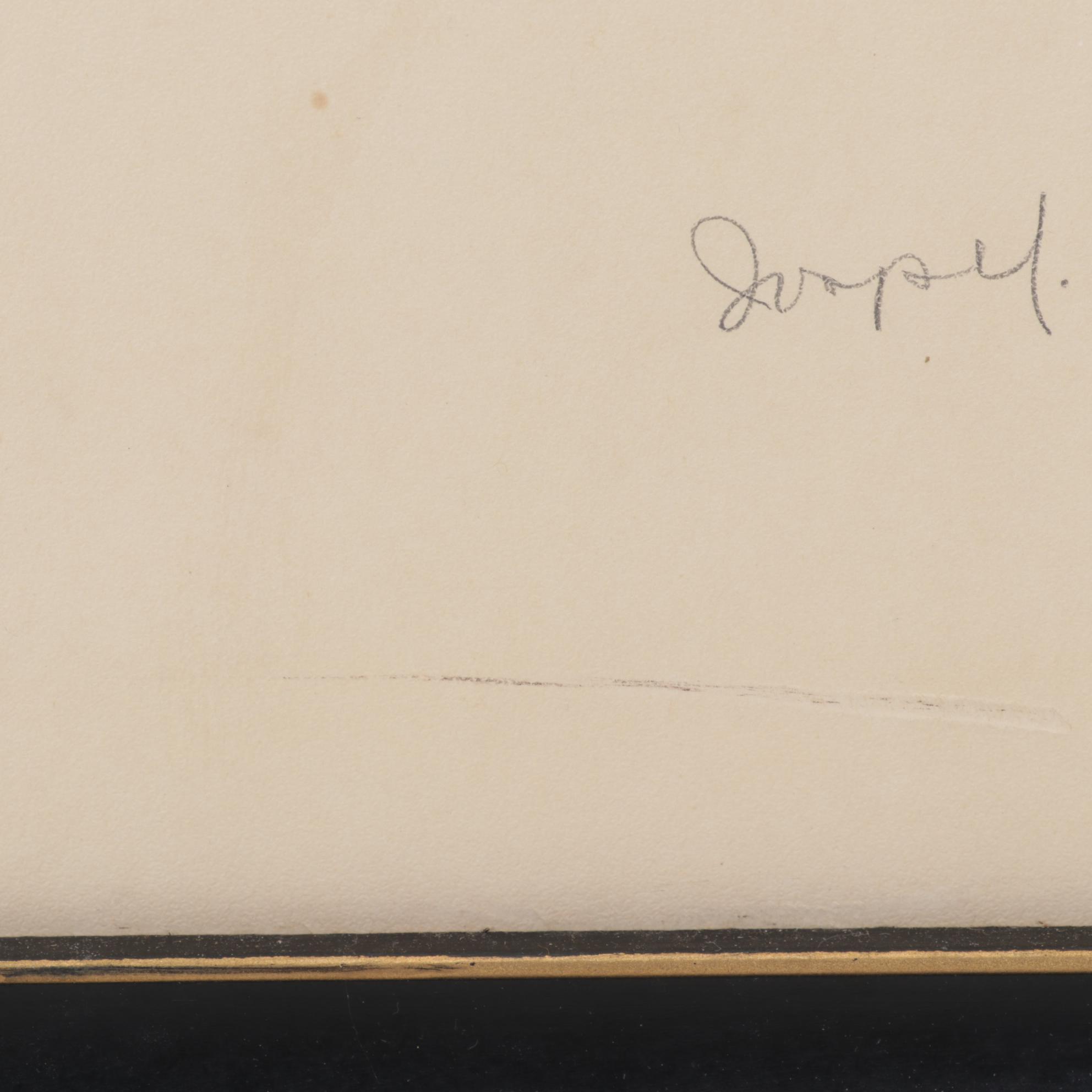 Indy 500 Lithograph "1913 Peugeot / 500 Winner," 1976