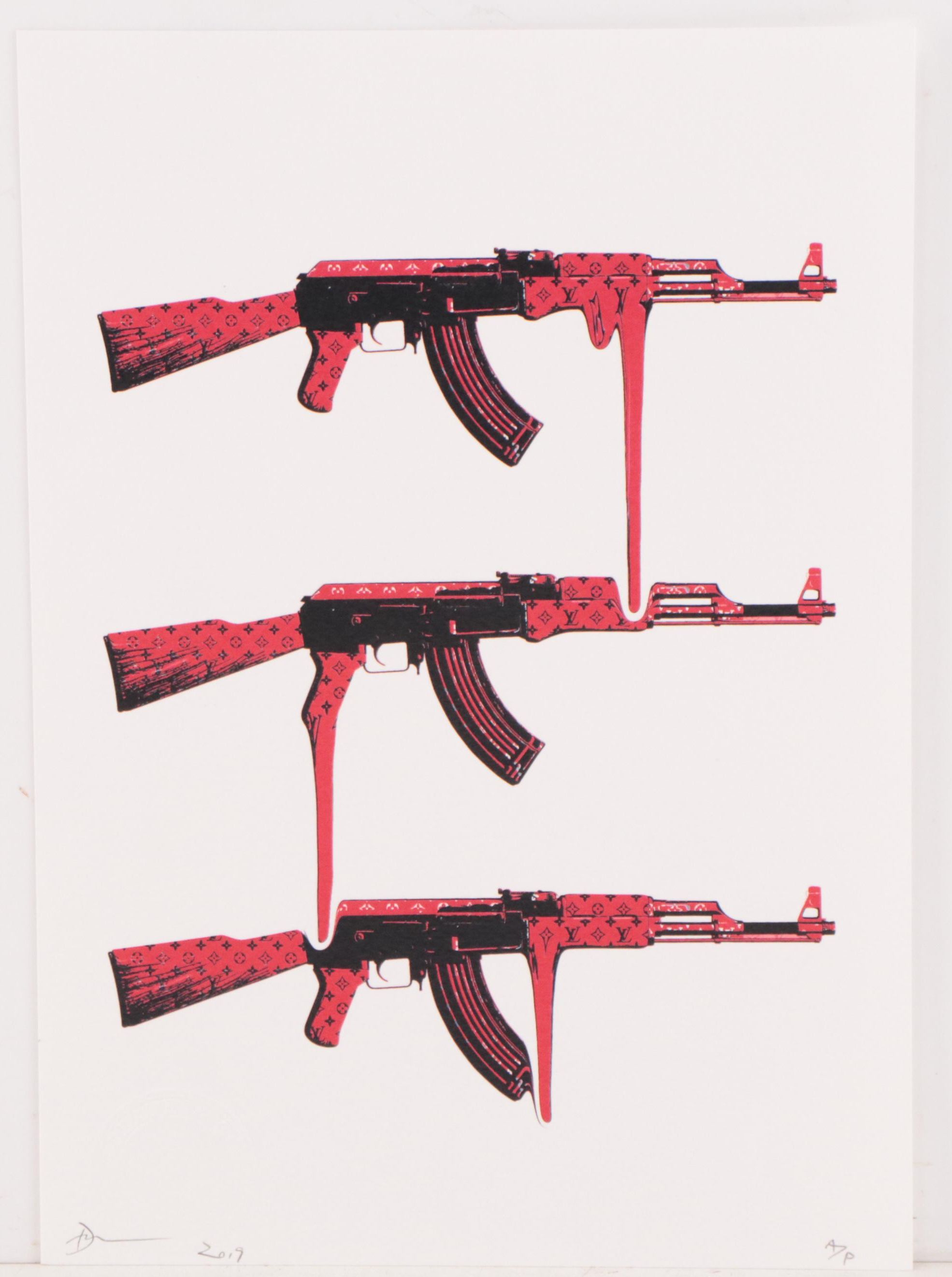 Death NYC Pop Art Offset Lithograph of Louis Vuitton AK-47s, 2019