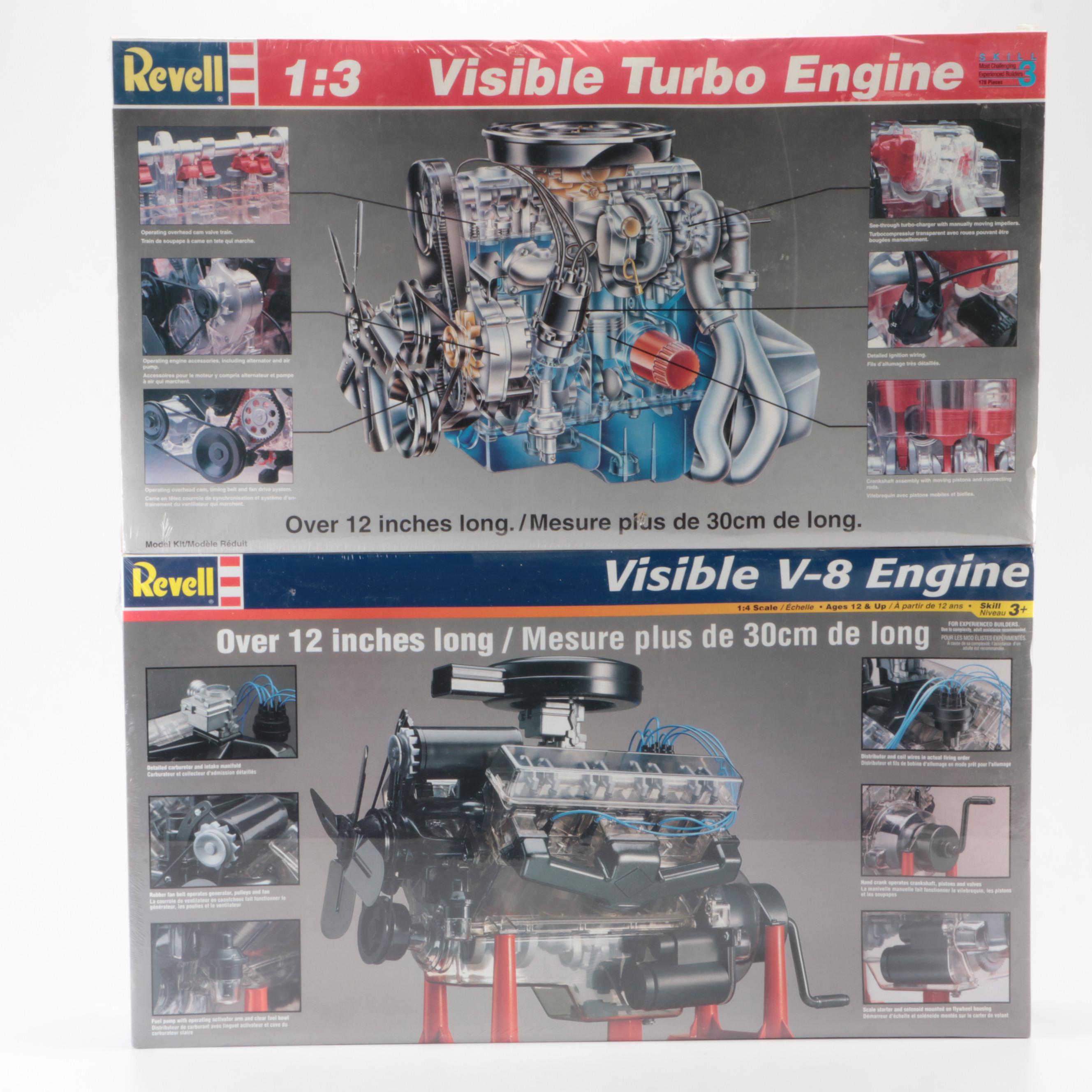 Revell 1:3 Scale Visible Turbo Engine Model with Other Model Kits