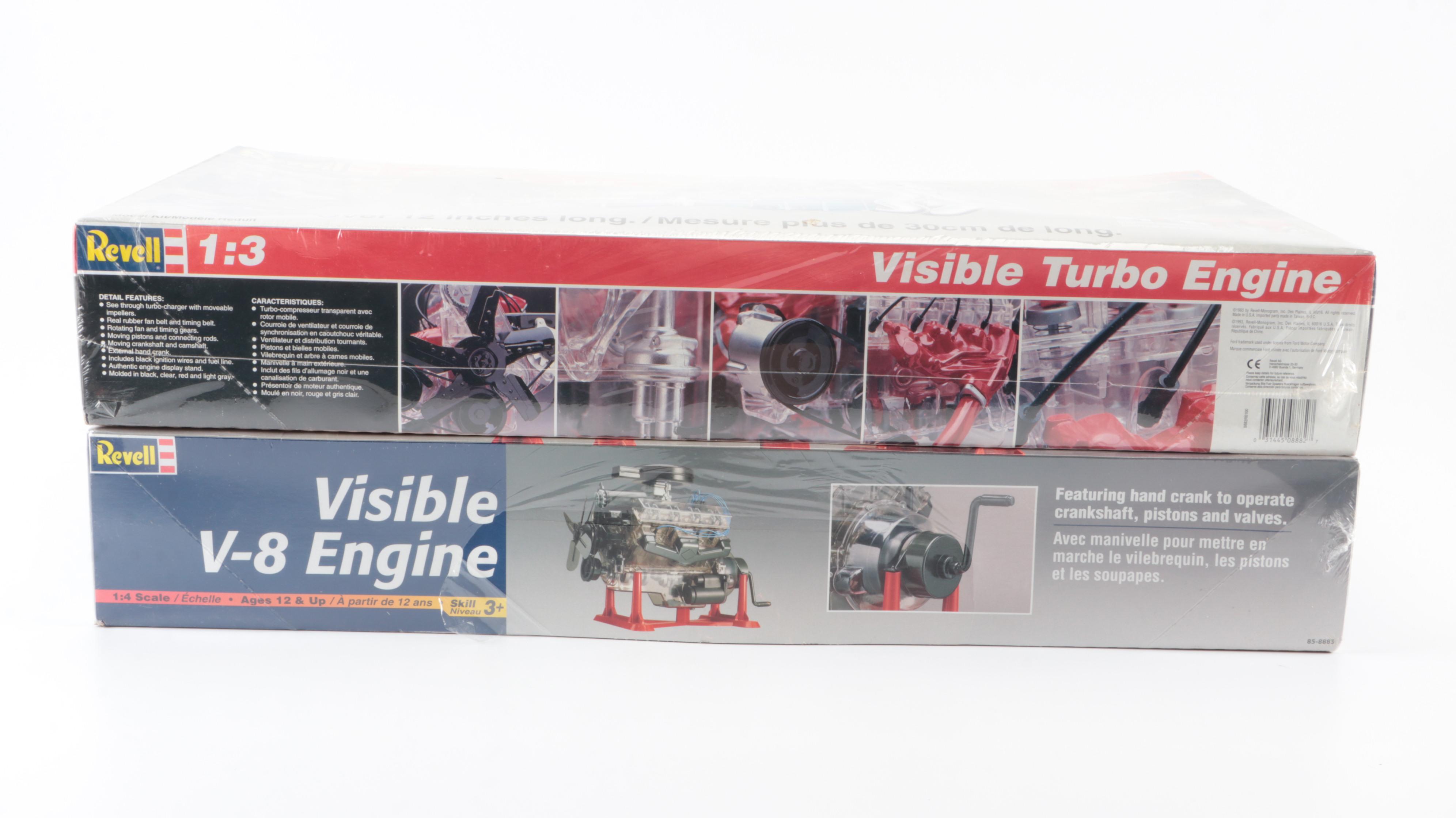 Revell 1:3 Scale Visible Turbo Engine Model with Other Model Kits