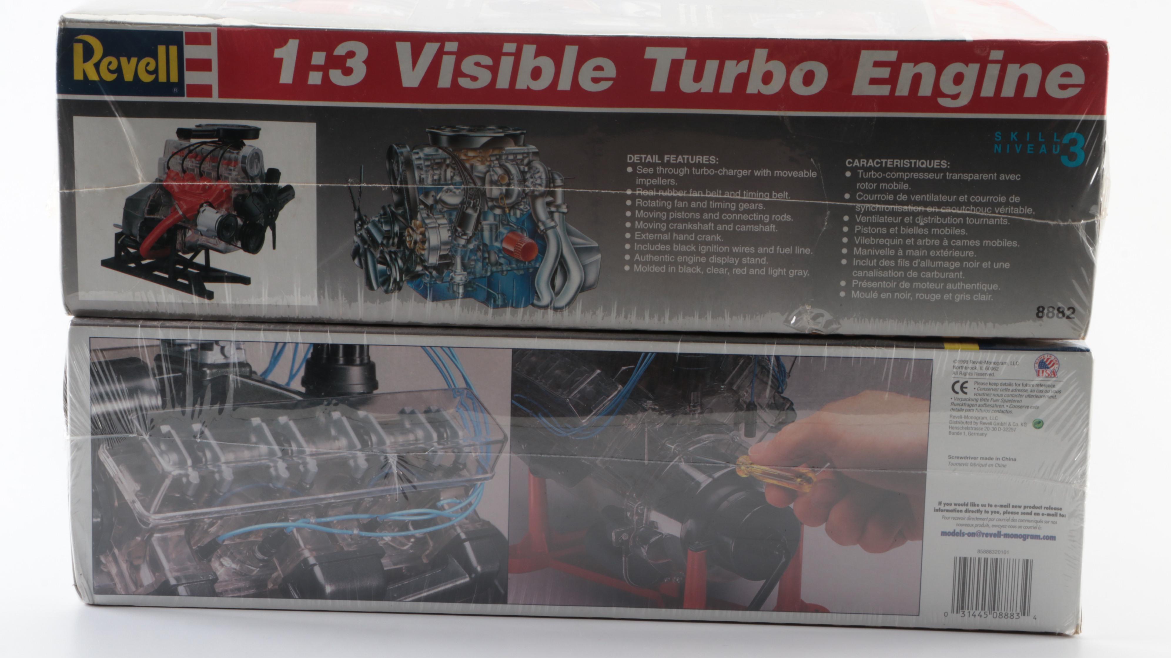 Revell 1:3 Scale Visible Turbo Engine Model with Other Model Kits