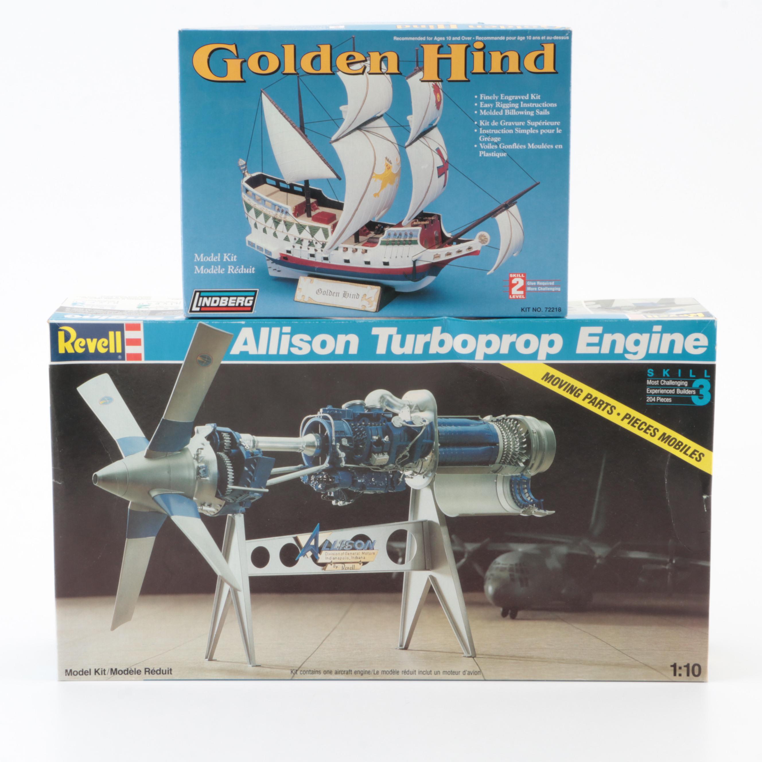Revell 1:3 Scale Visible Turbo Engine Model with Other Model Kits