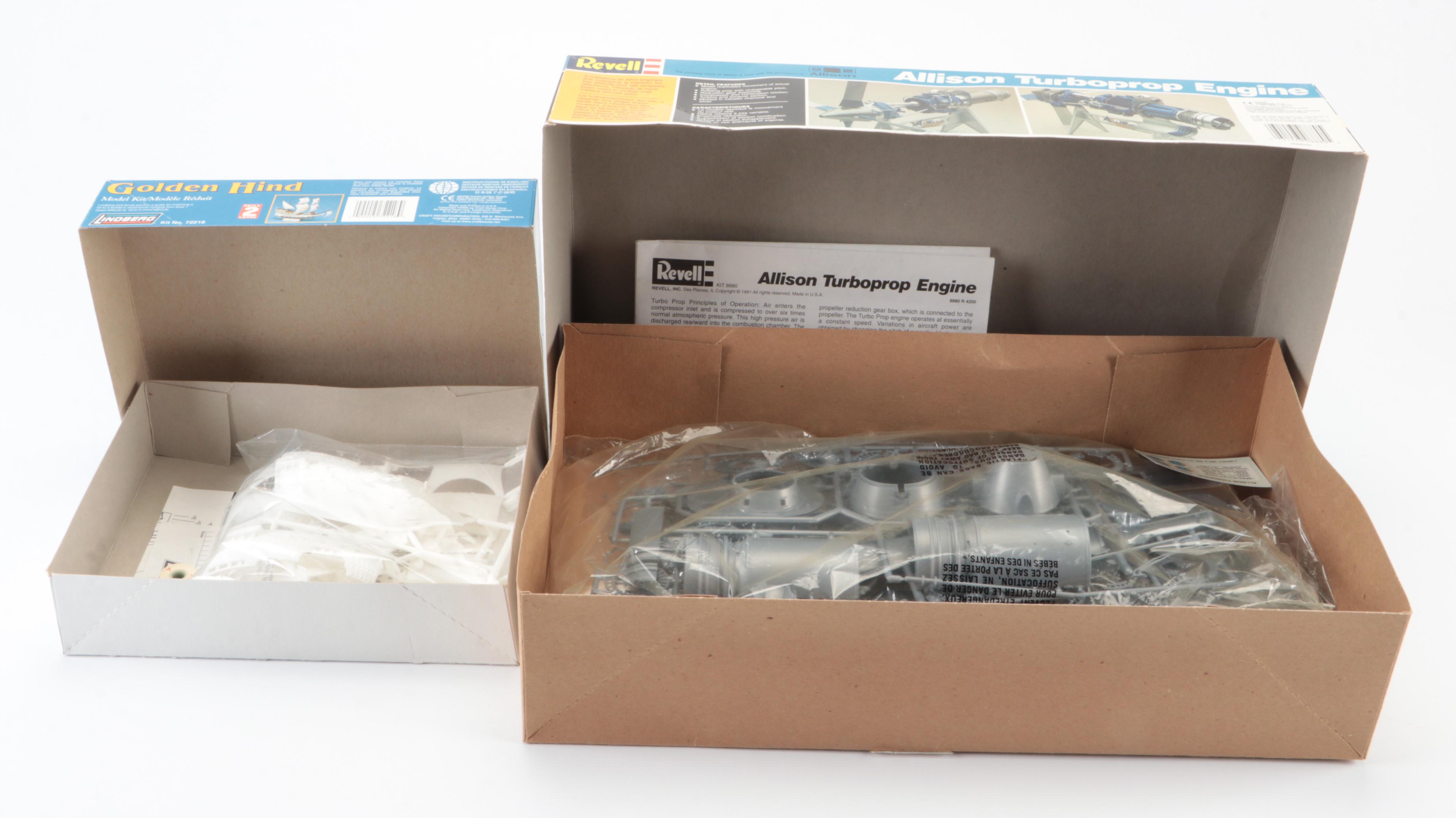 Revell 1:3 Scale Visible Turbo Engine Model with Other Model Kits