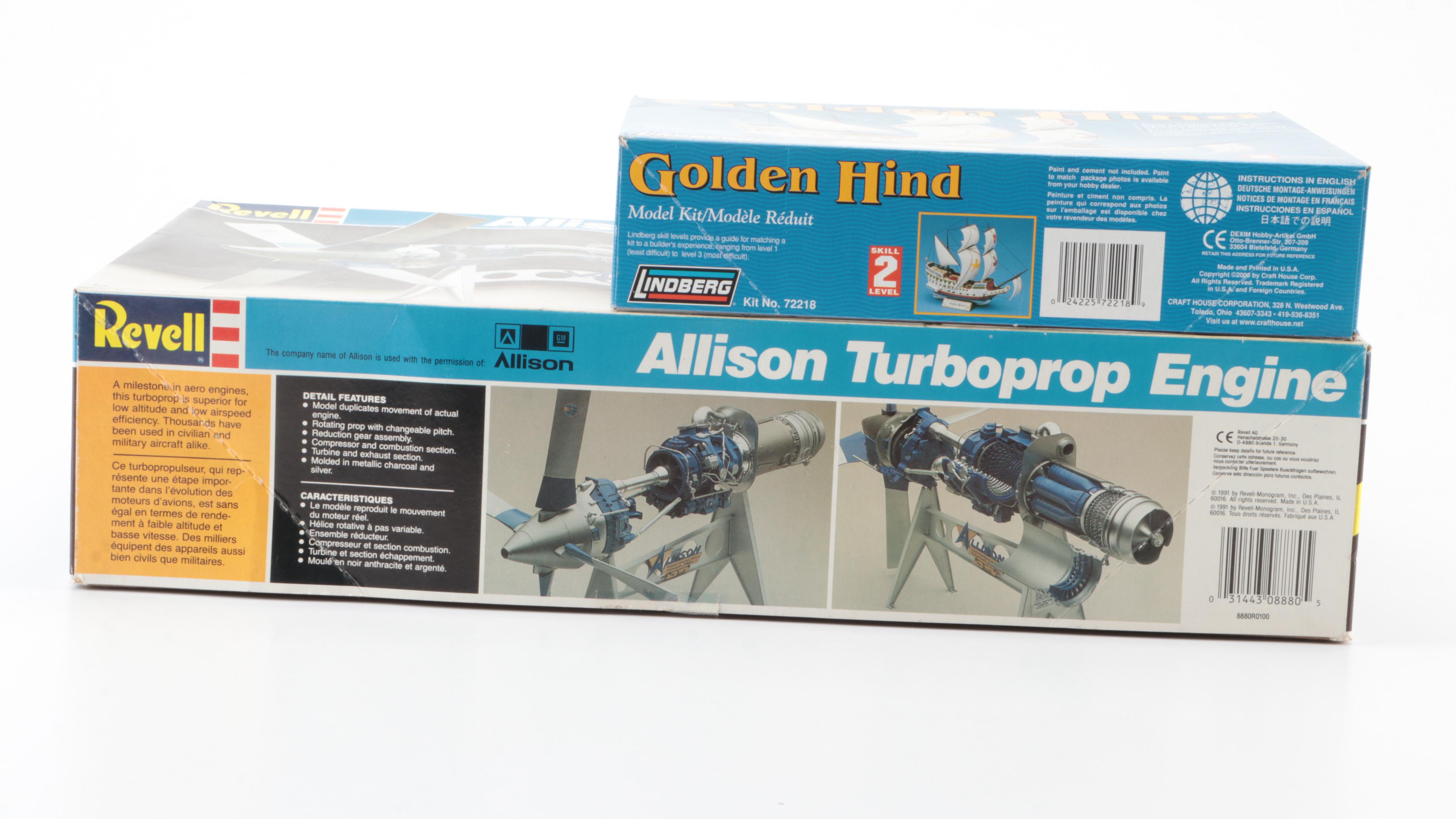 Revell 1:3 Scale Visible Turbo Engine Model with Other Model Kits