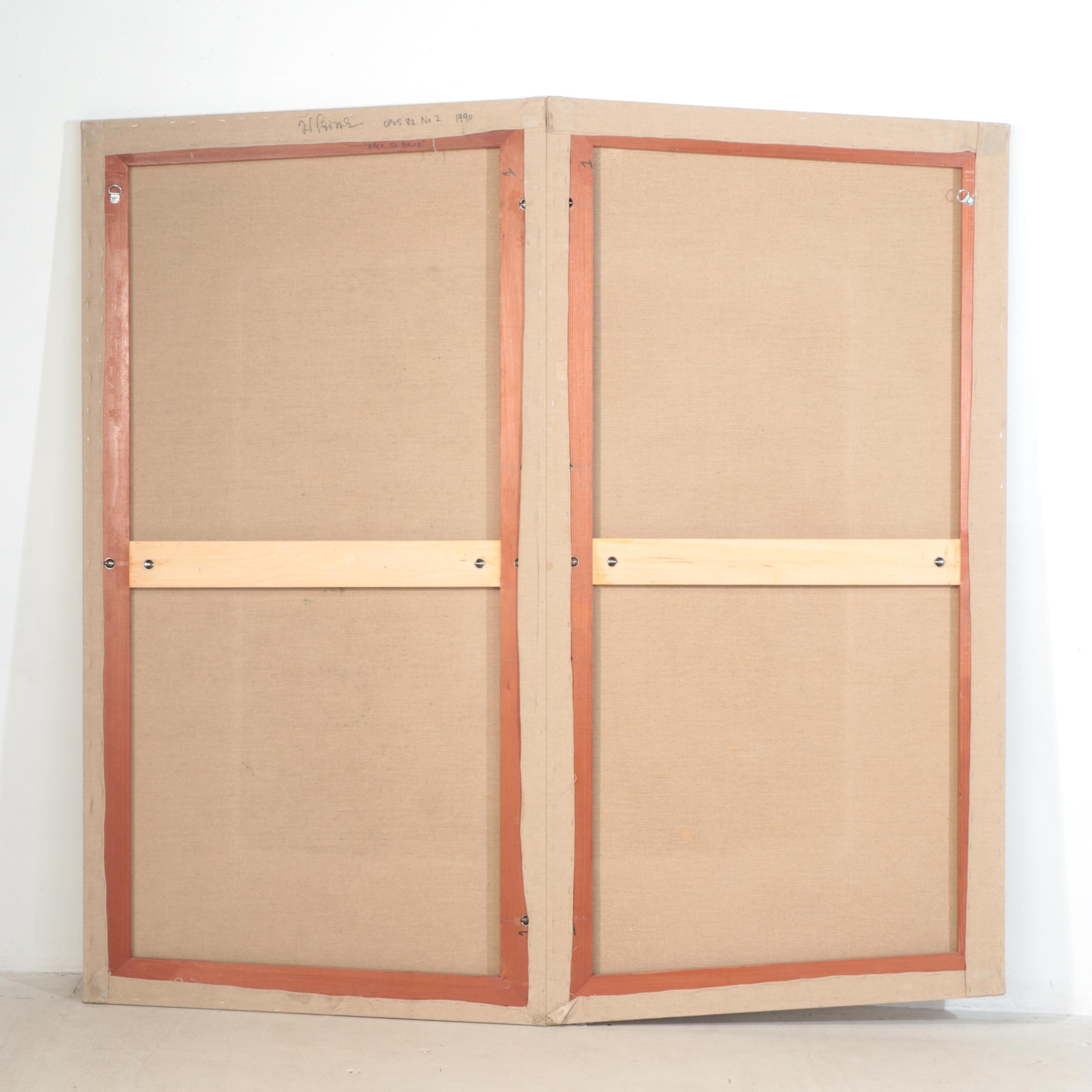 Tom Levine Monumental Oil Painting "Opus 82 No. 2," 1990